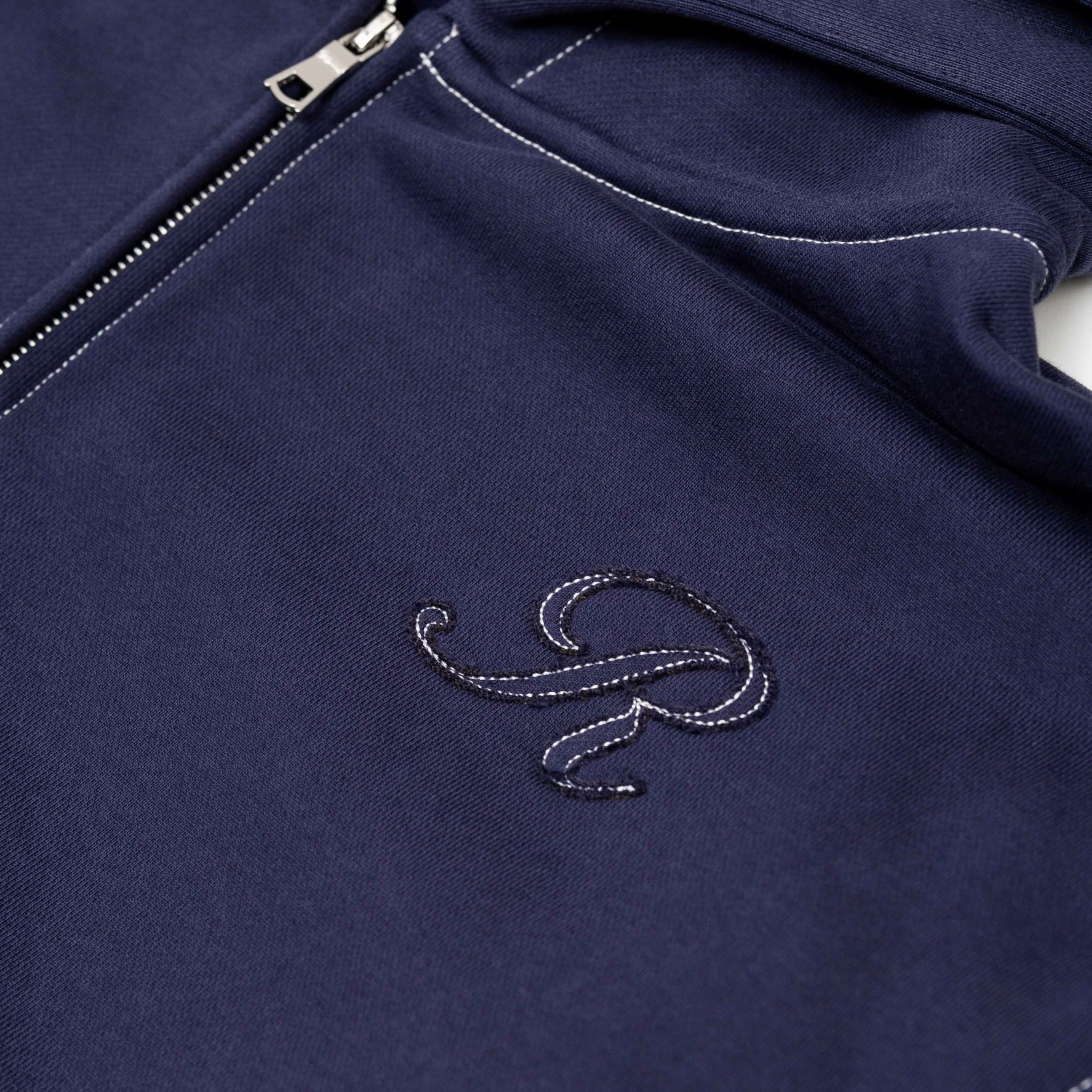 RIVERO - SEAMS ZIP HOODIE - NAVY - Image 3
