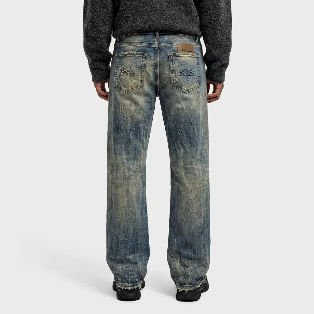 RIVERO - ARTISAN DAMAGE WASHED DENIM - Image 4