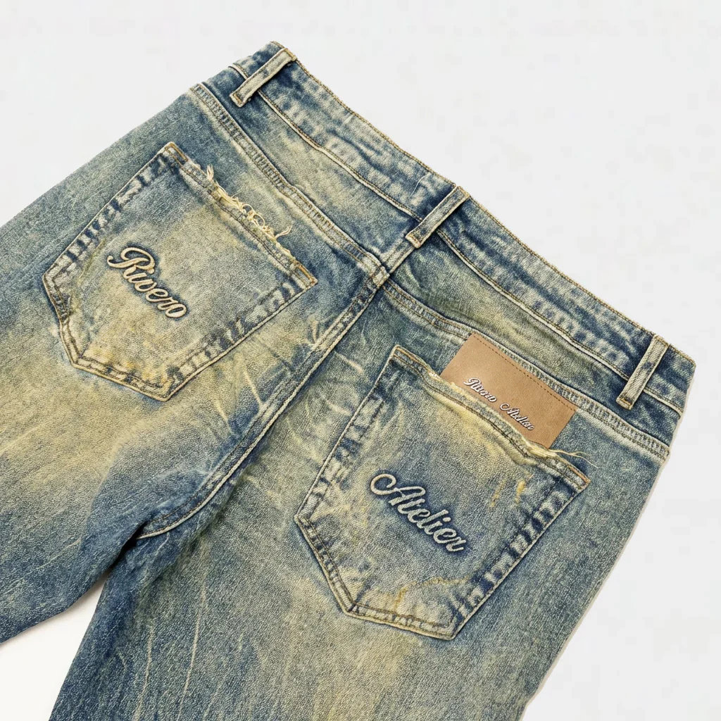 RIVERO - ARTISAN DAMAGE WASHED DENIM - Image 5