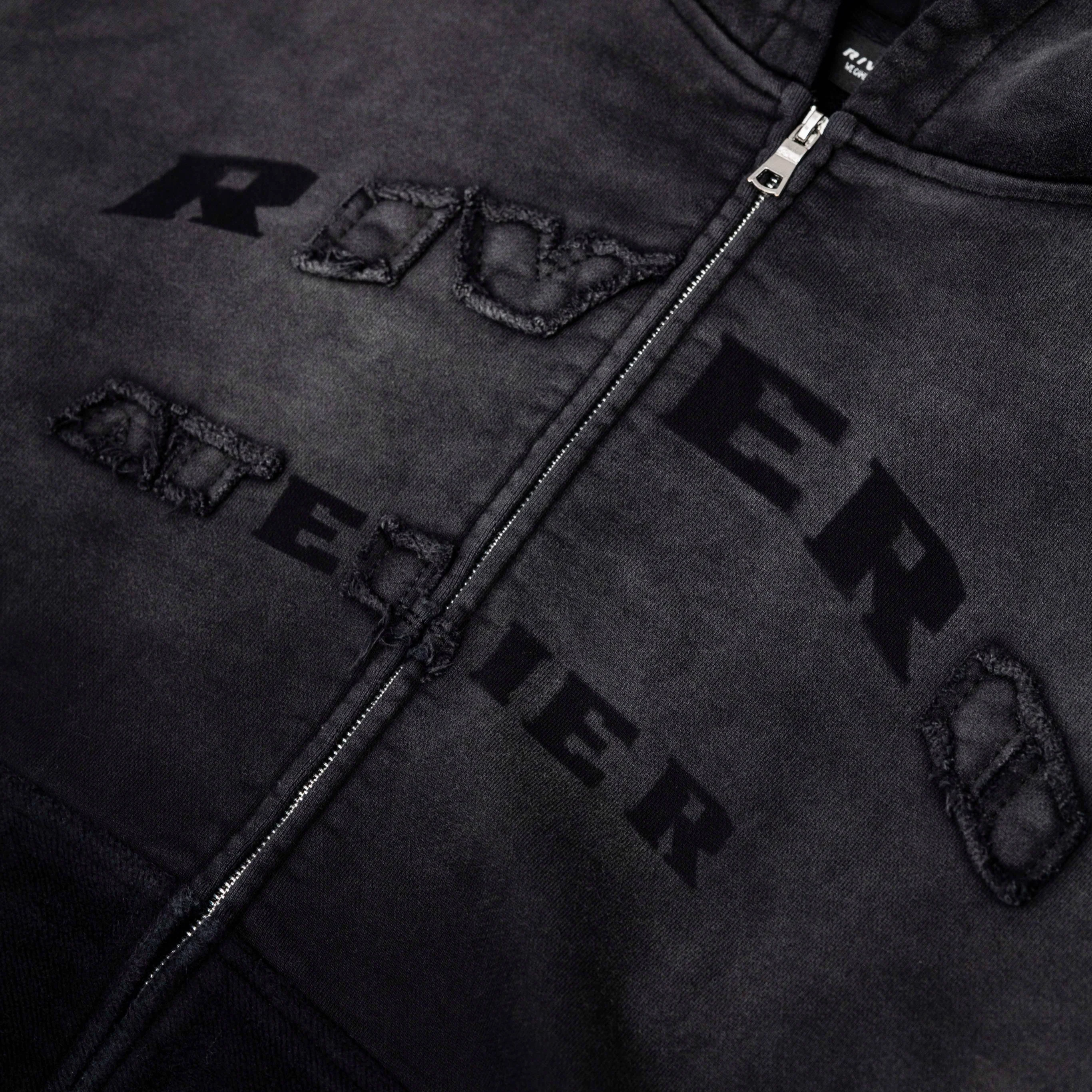 RIVERO - SHADOW WASHED STATEMENT ZIP HOODIE - Image 2