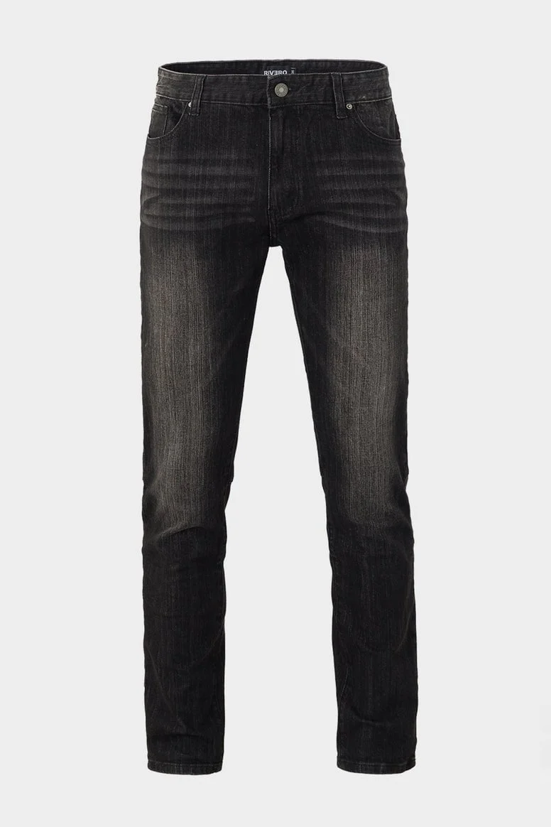 RIVERO - STRAIGHT DENIM JEANS BLACK - Image 4