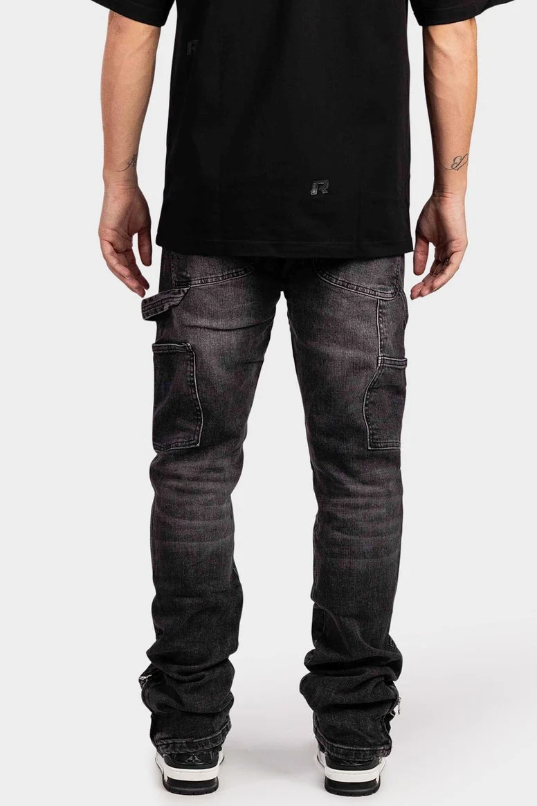 RIVERO - STRAIGHT WORKER JEANS BLACK - Image 3