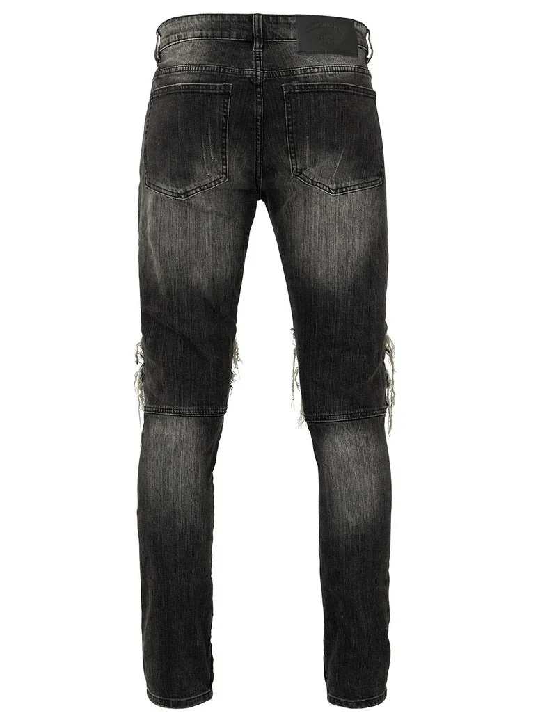 RIVERO - ZIP DENIM JEANS BLACK - Image 4