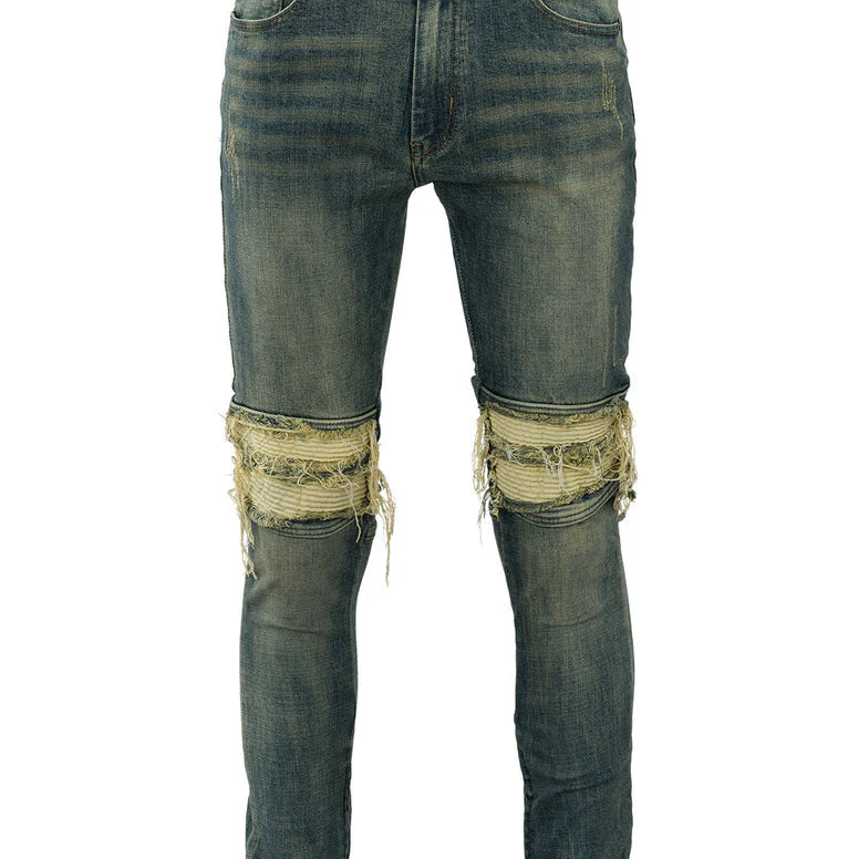 RIVERO - ZIP DENIM JEANS BEIGE - Image 3