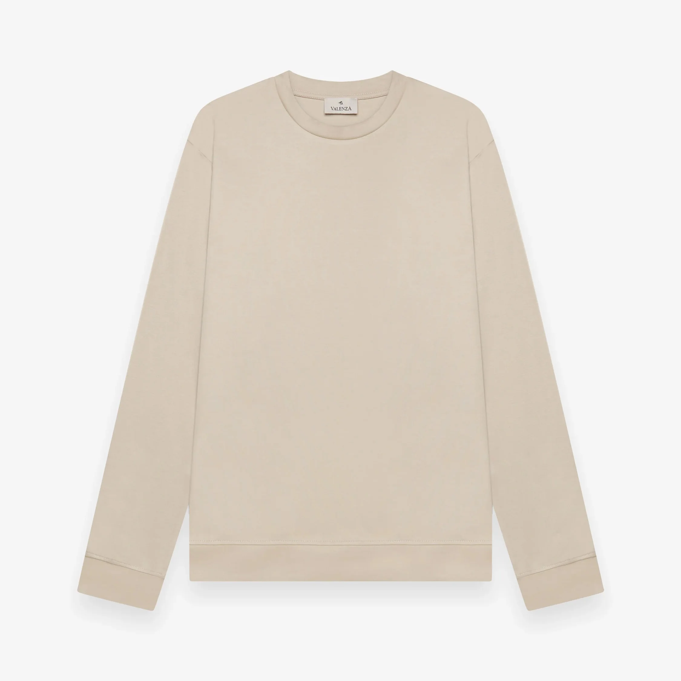 VALENZA- HEAVY SUPIMA SWEATER BEIGE