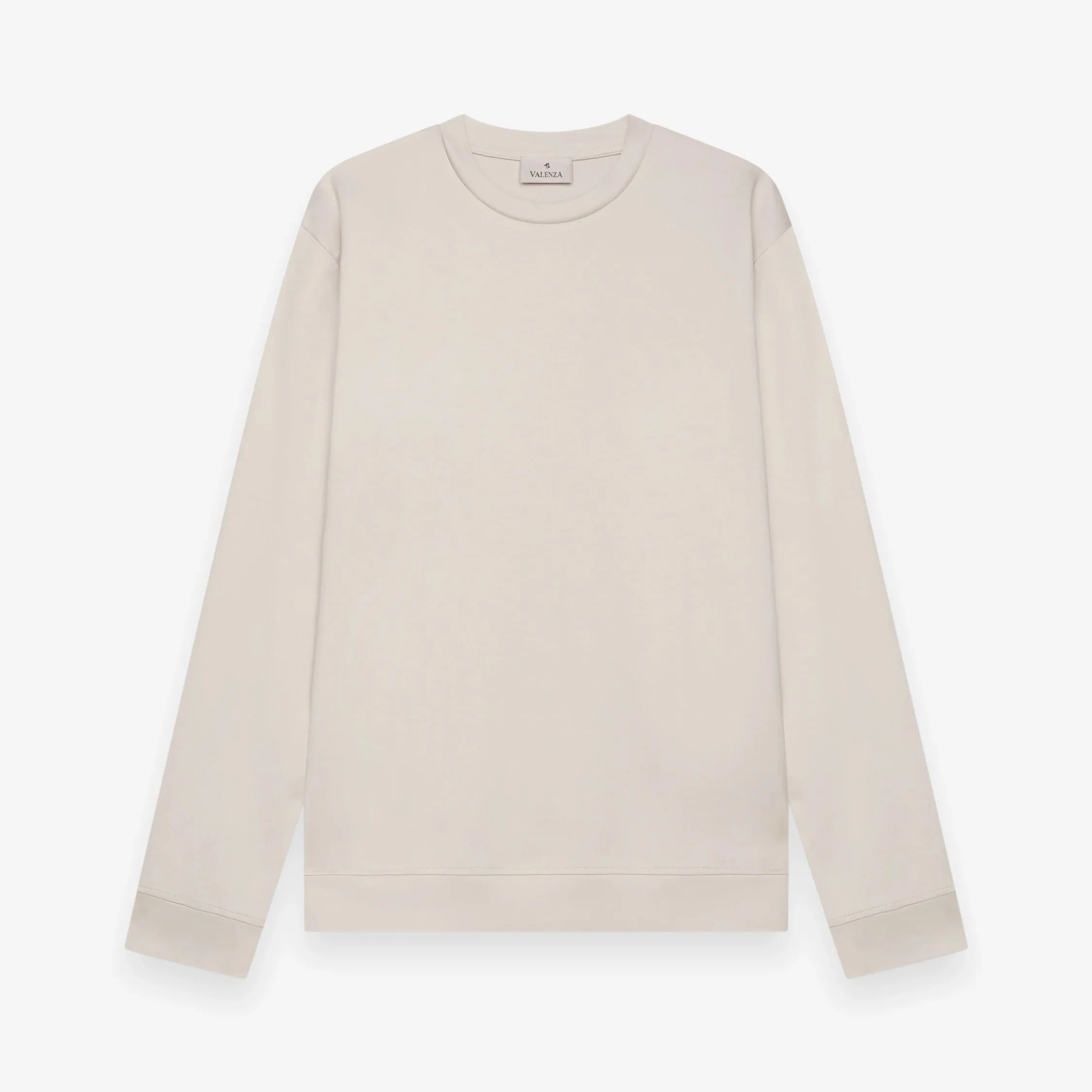 VALENZA- HEAVY SUPIMA SWEATER PEARL GREY