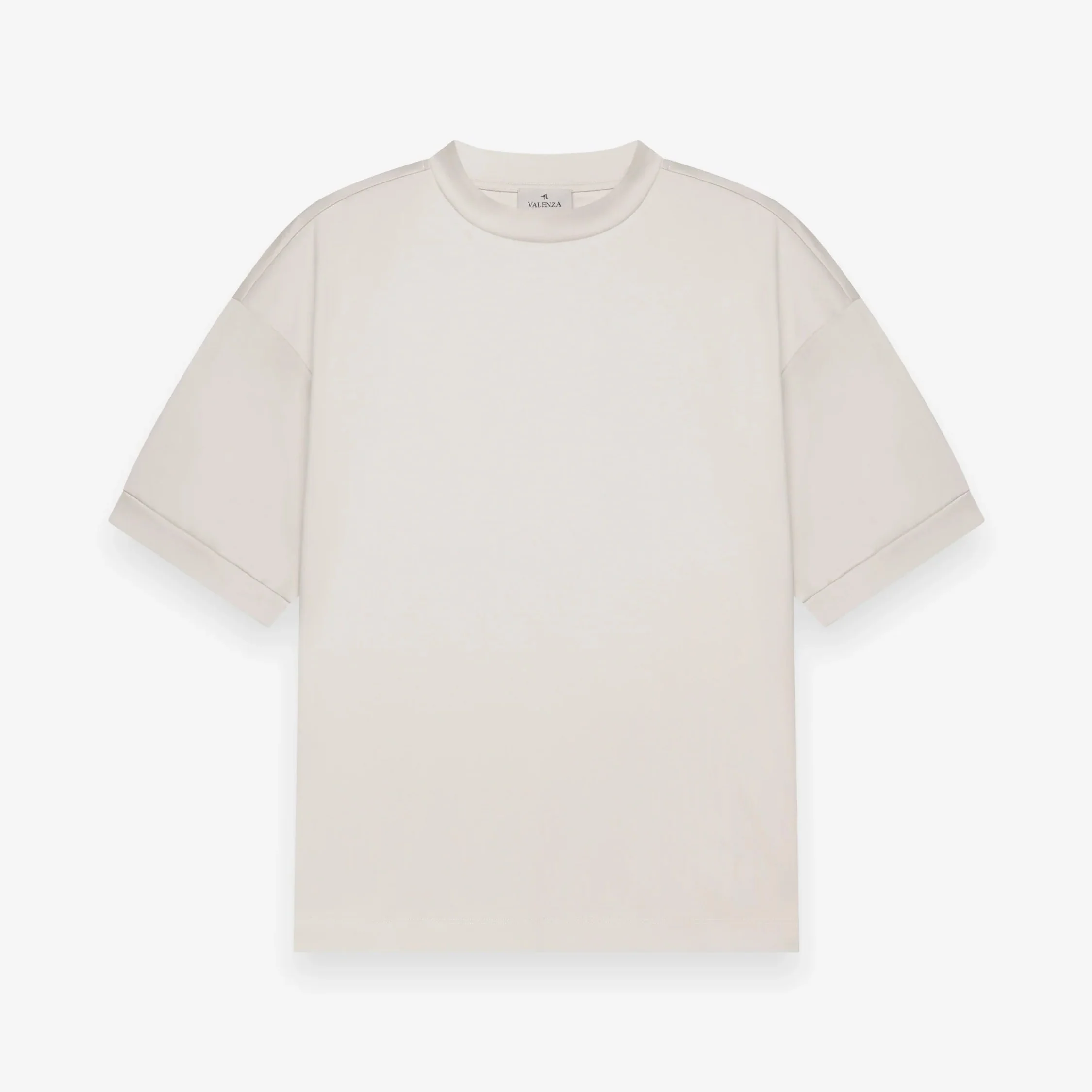 VALENZA - INTERLOCK SUPIMA OVERSIZED T-SHIRT PEARL GREY