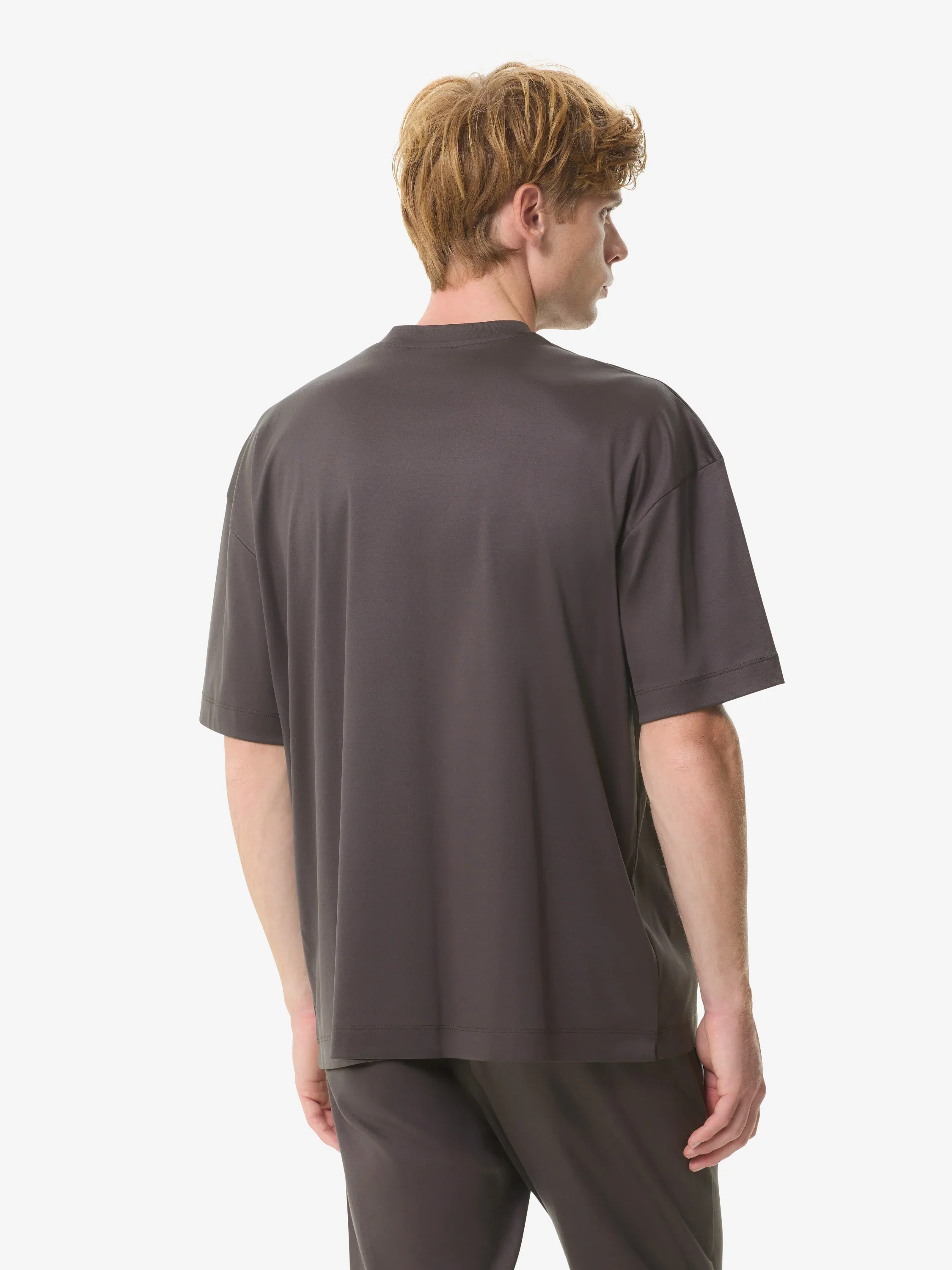 VALENZA - INTERLOCK SUPIMA OVERSIZED T-SHIRT ASPHALT - Image 5