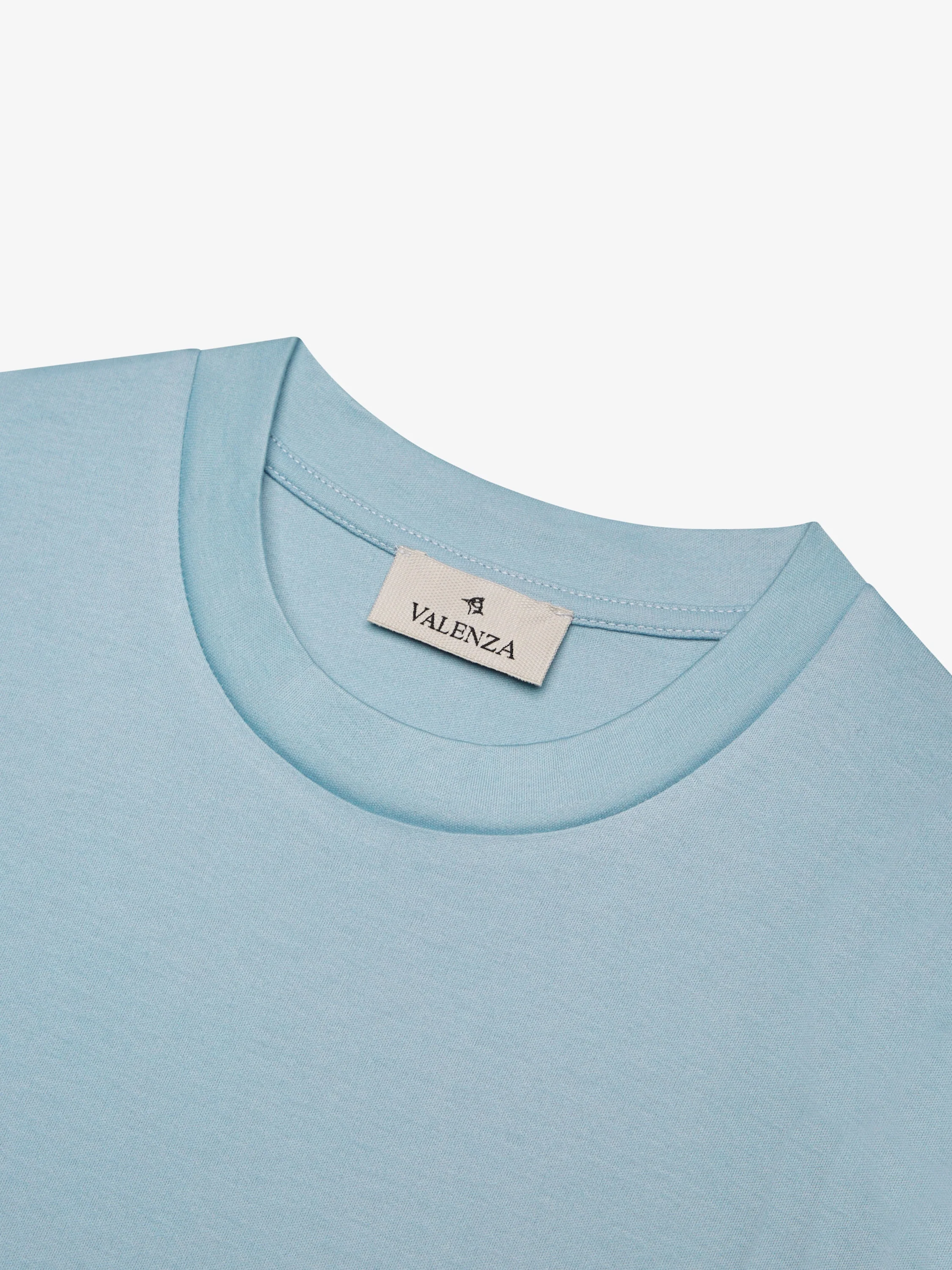 VALENZA - INTERLOCK SUPIMA OVERSIZED T-SHIRT BLUE DIAMOND - Image 3