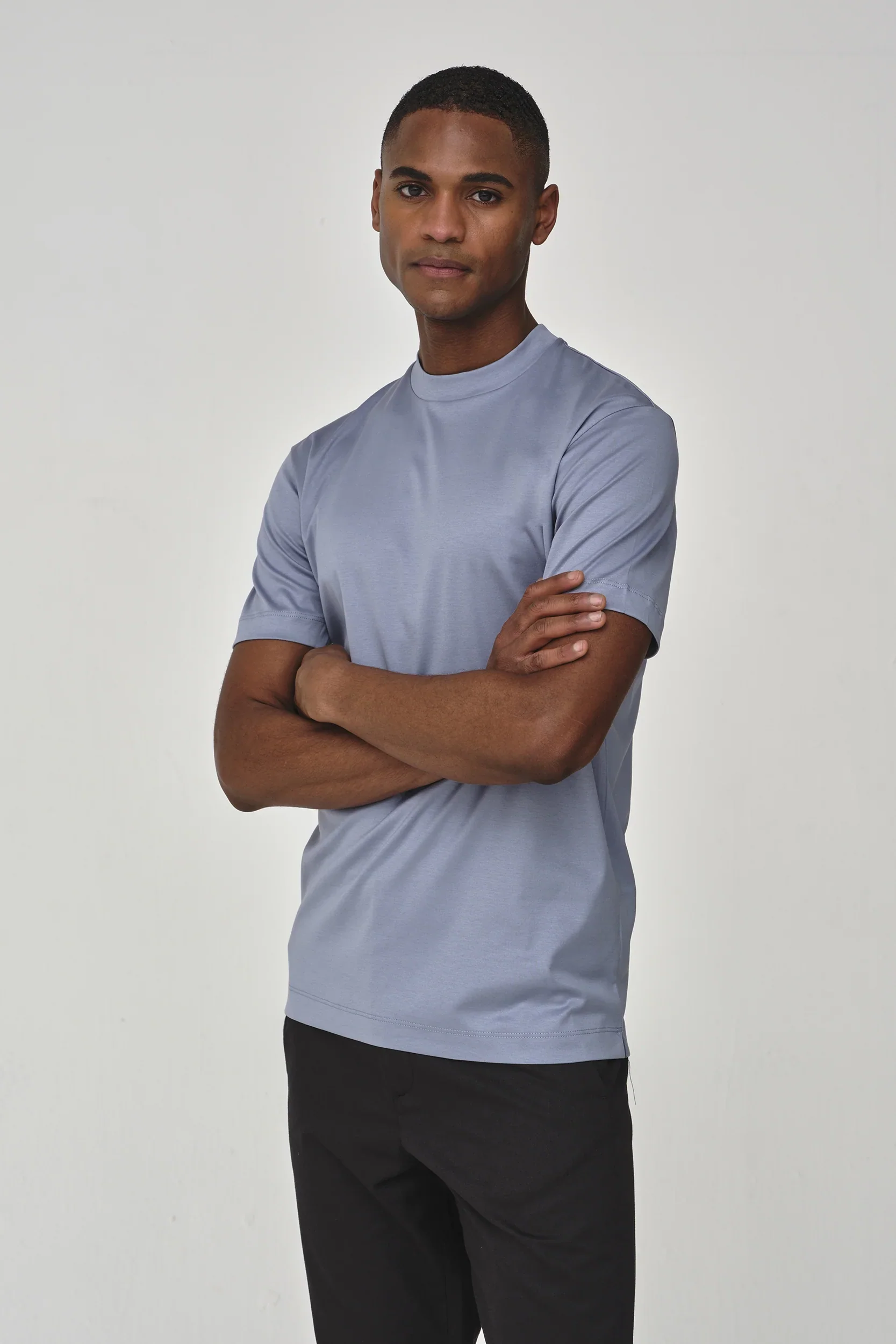 VALENZA - INTERLOCK SUPIMA T-SHIRT LAVENDER - Image 3