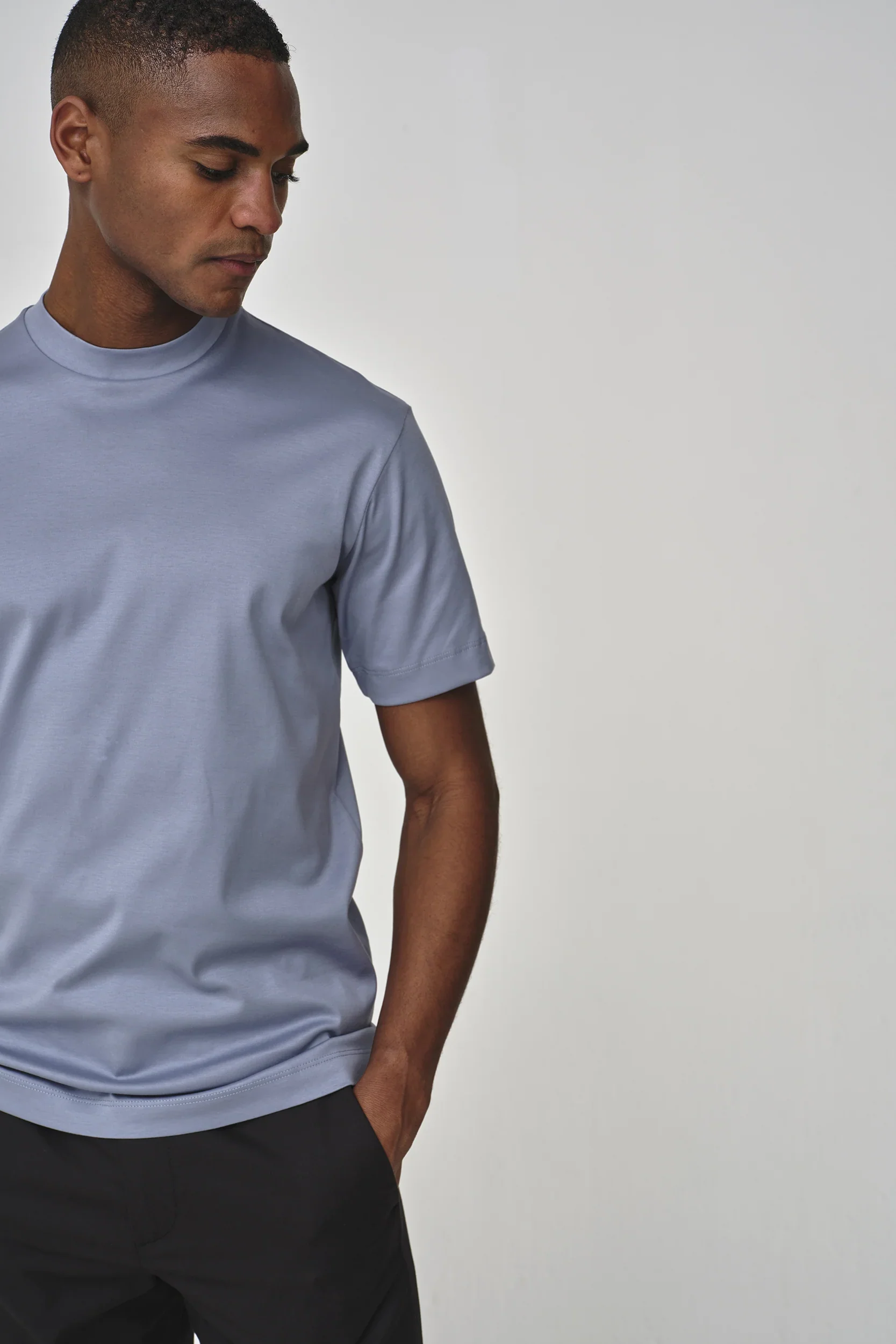 VALENZA - INTERLOCK SUPIMA T-SHIRT LAVENDER - Image 4