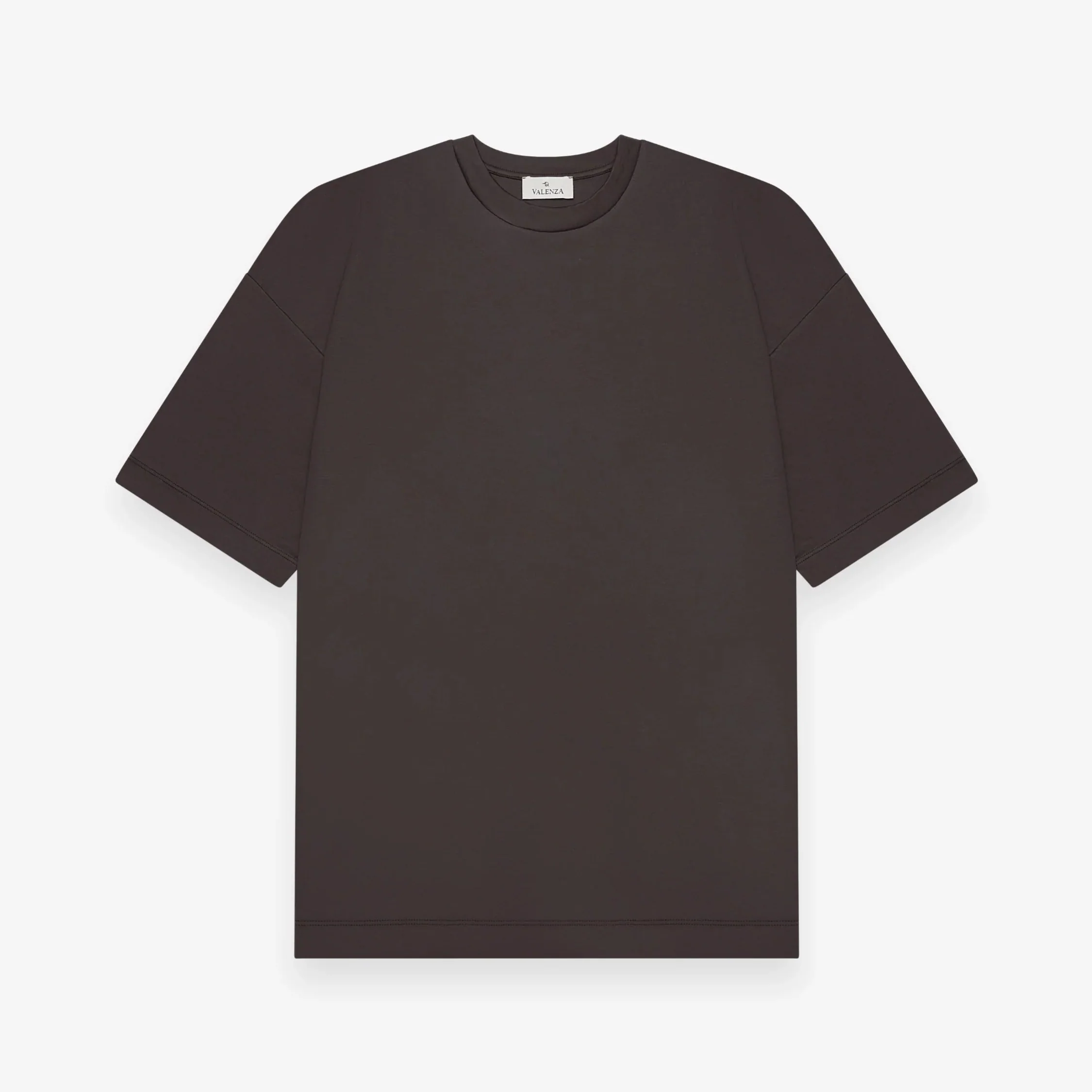 VALENZA - INTERLOCK SUPIMA OVERSIZED T-SHIRT EBONY BROWN