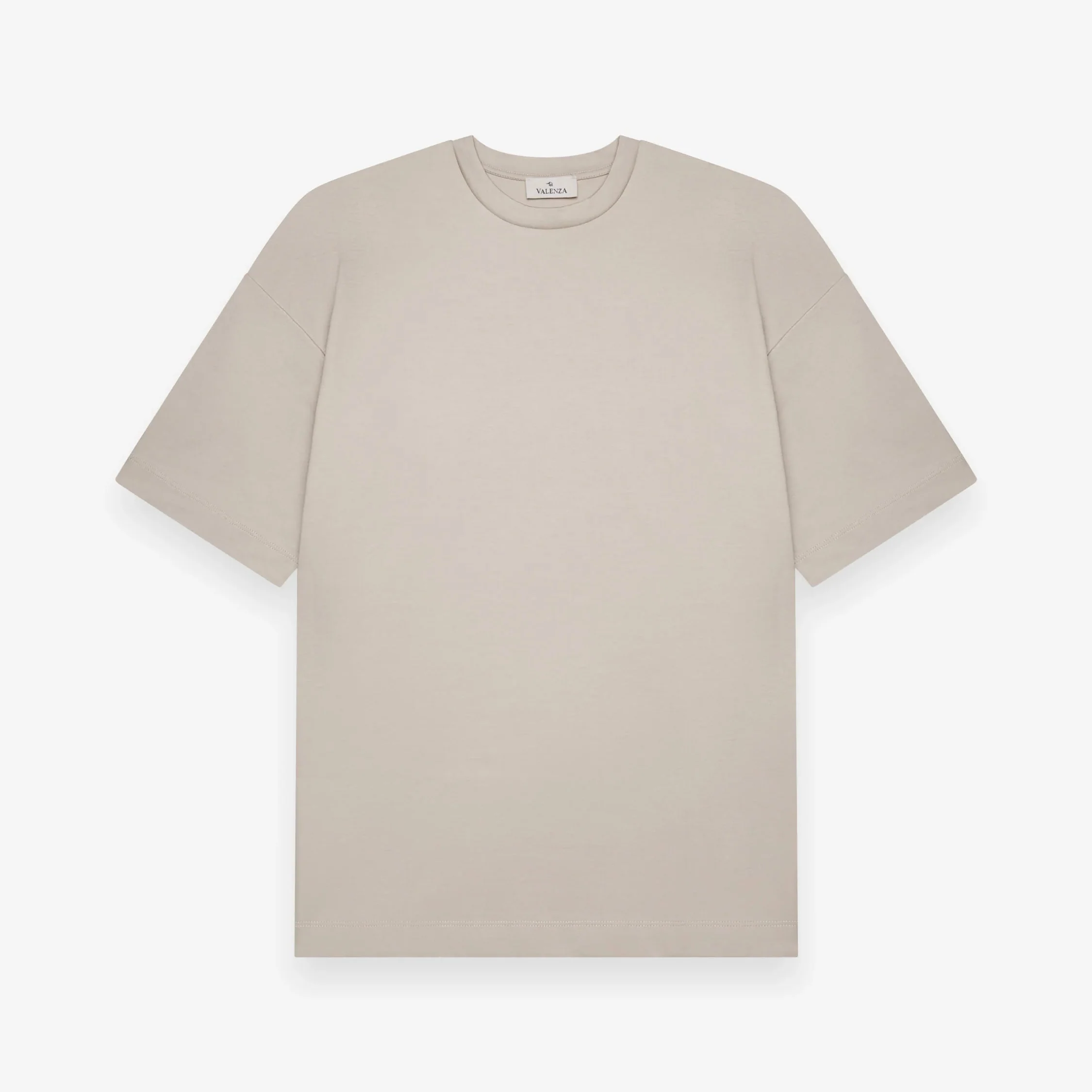 VALENZA - INTERLOCK SUPIMA OVERSIZED T-SHIRT BEIGE