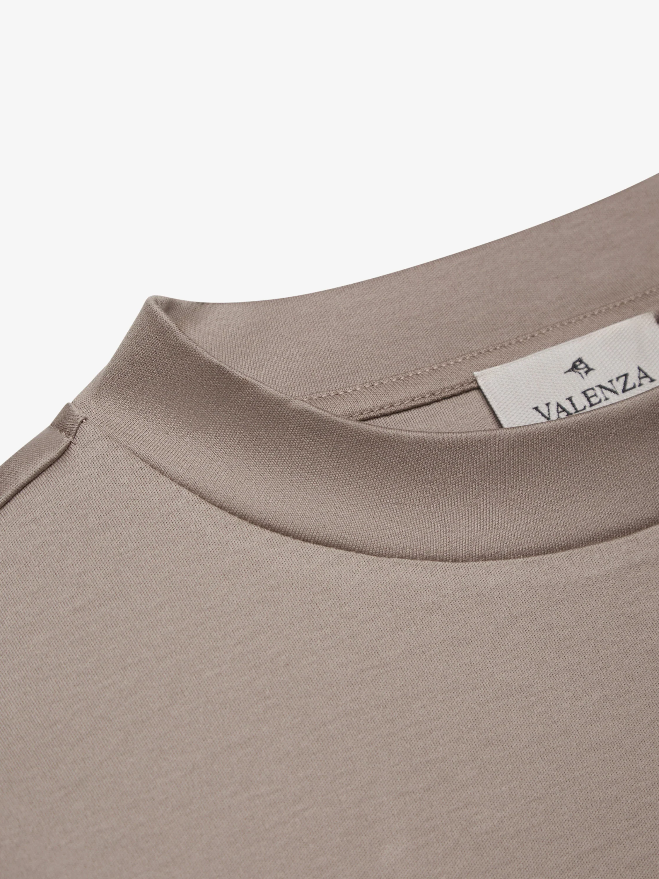 VALENZA - INTERLOCK SUPIMA OVERSIZED T-SHIRT LEAD GREY - Image 3