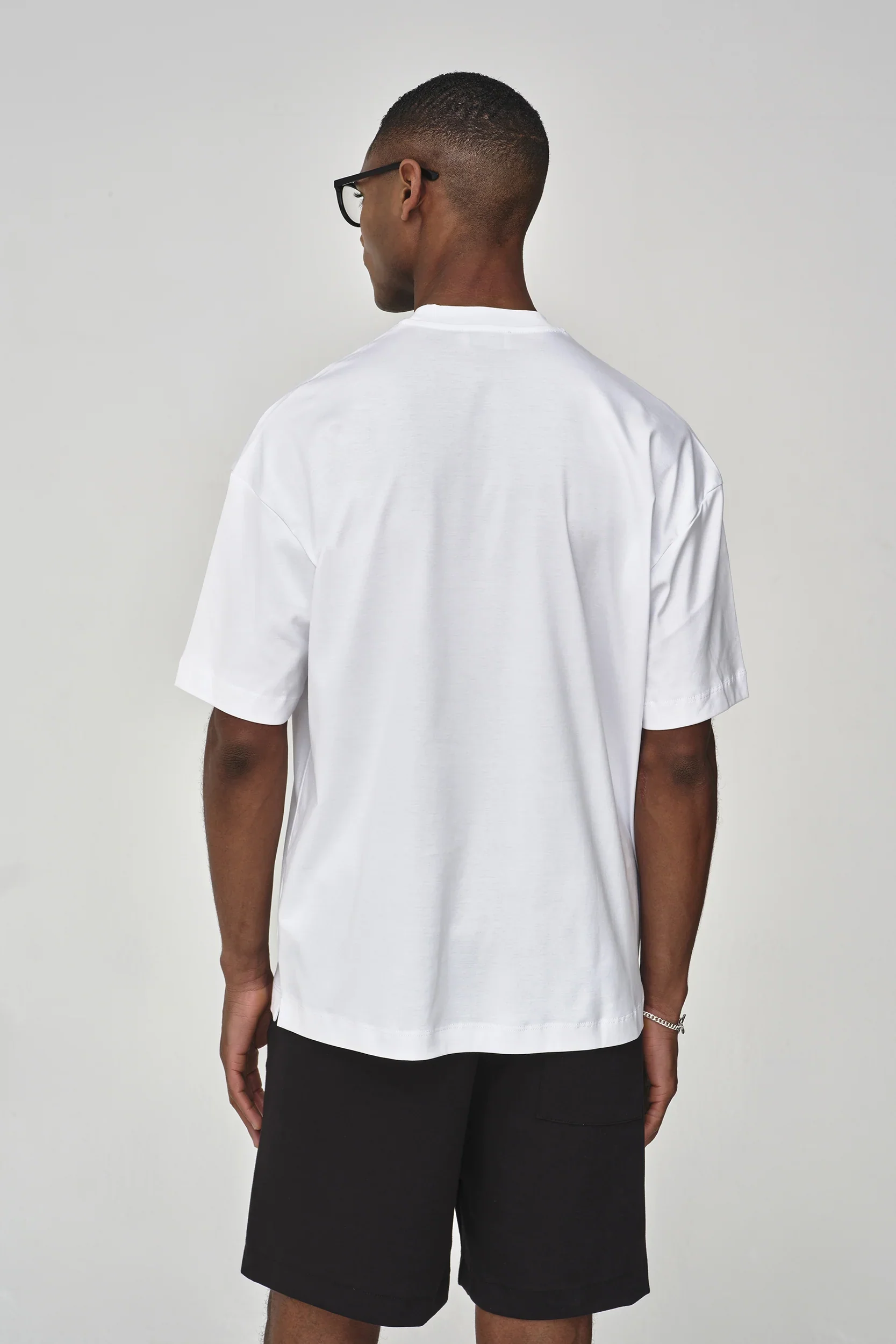 VALENZA - INTERLOCK SUPIMA OVERSIZED T-SHIRT WHITE - Image 4