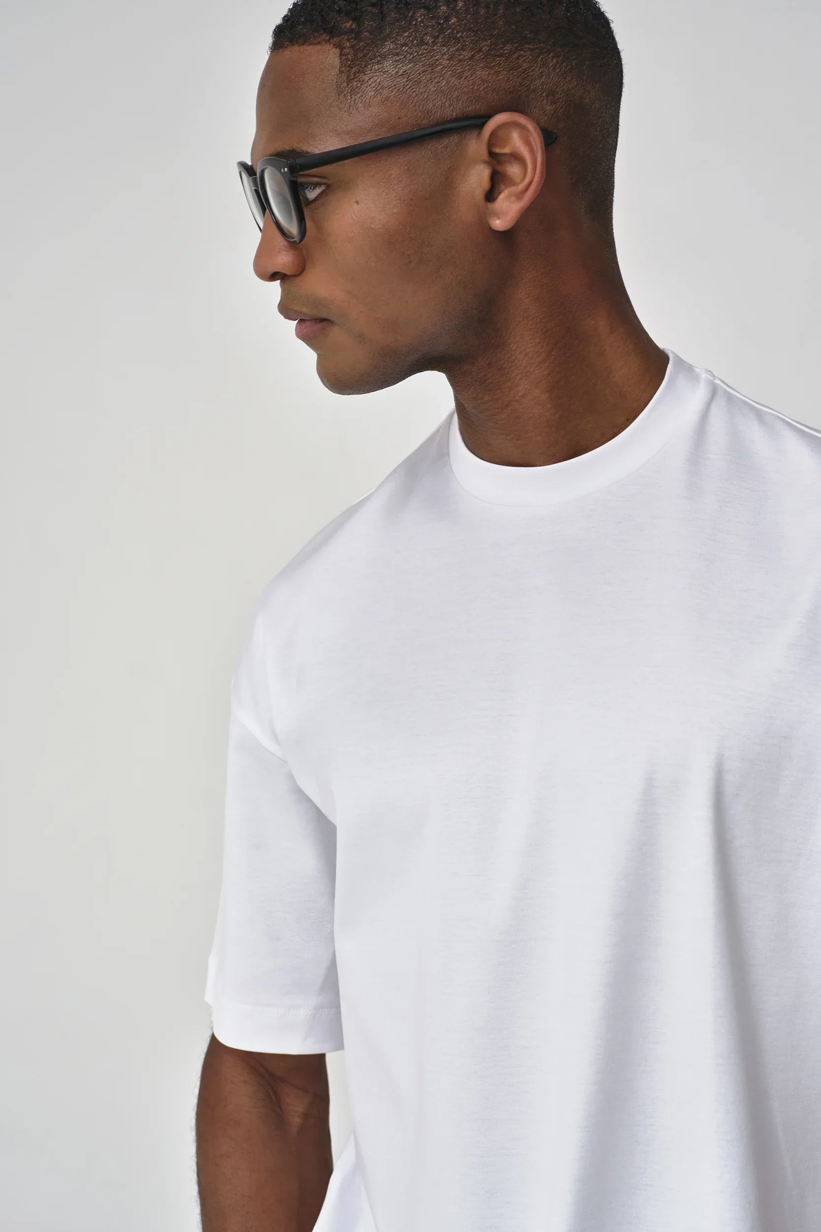VALENZA - INTERLOCK SUPIMA OVERSIZED T-SHIRT WHITE - Image 6