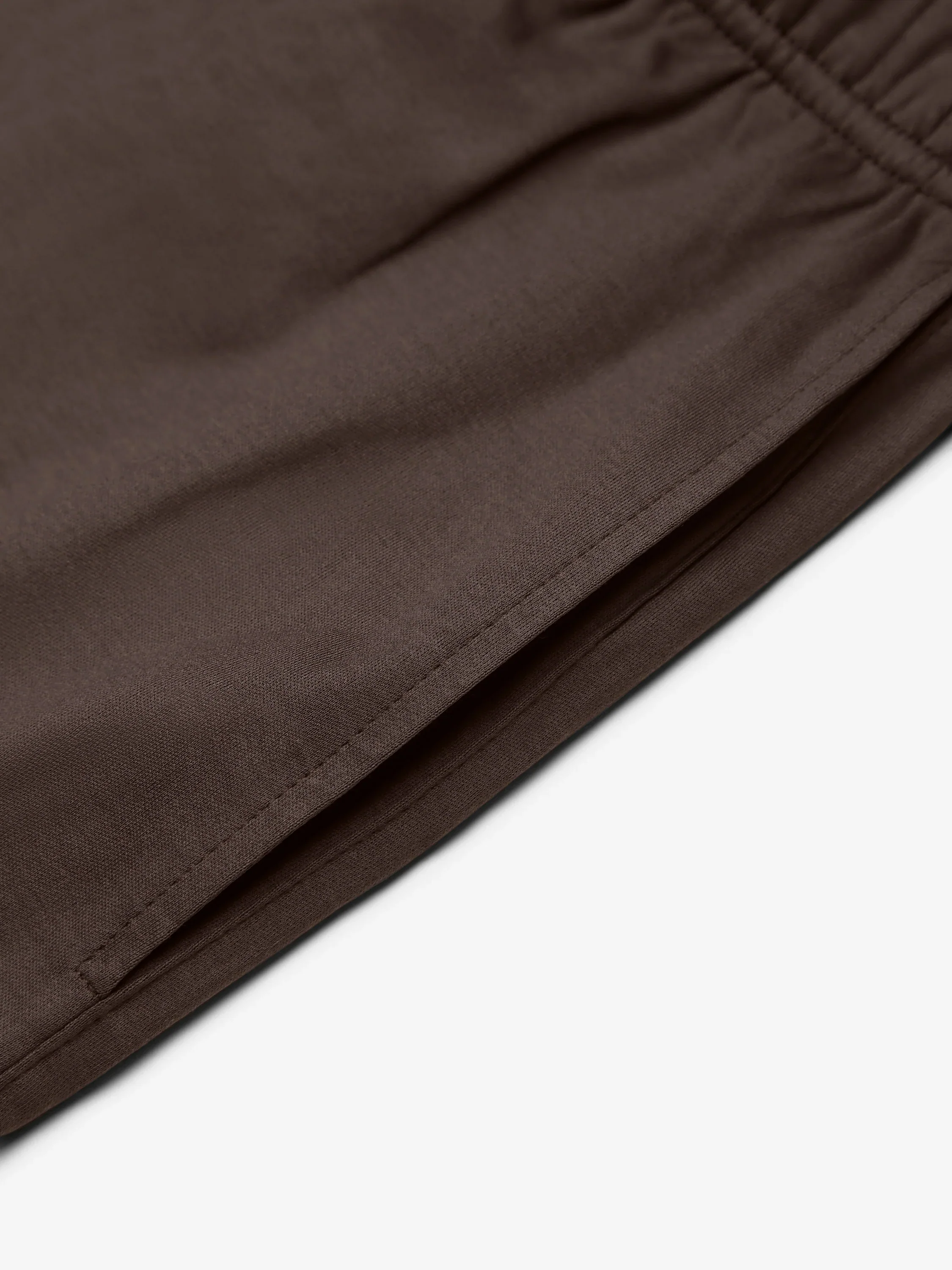 VALENZA - INTERLOCK SUPIMA SPORT SHORTS - EBONY BROWN - Image 3