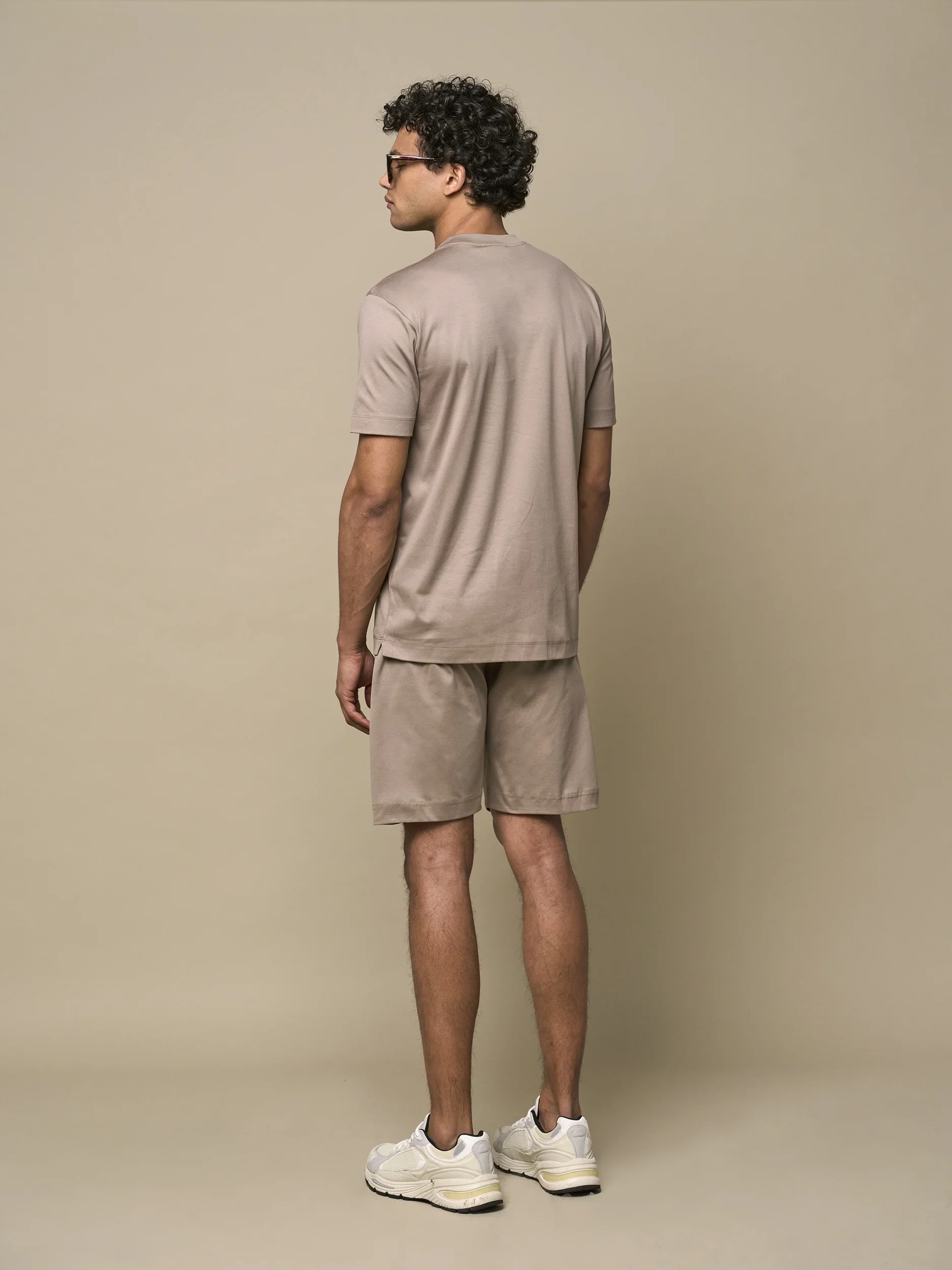 VALENZA - INTERLOCK SUPIMA SPORT SHORTS - LEAD GREY - Image 5