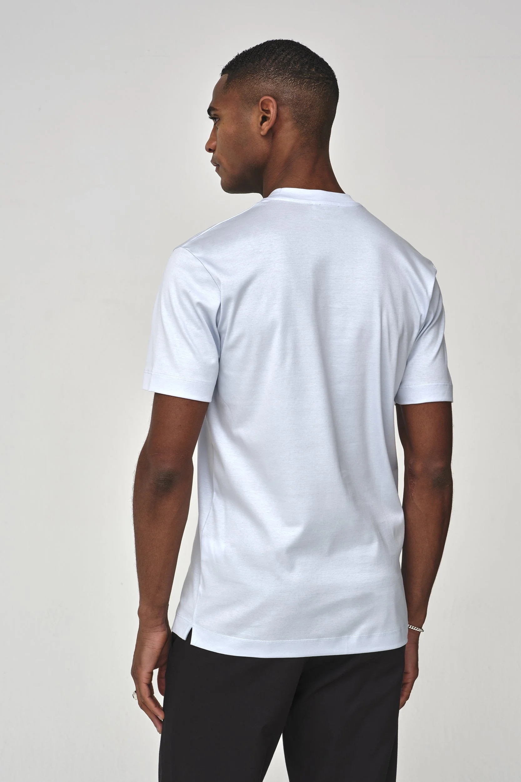 VALENZA - INTERLOCK SUPIMA T-SHIRT ANGEL BLUE - Image 3