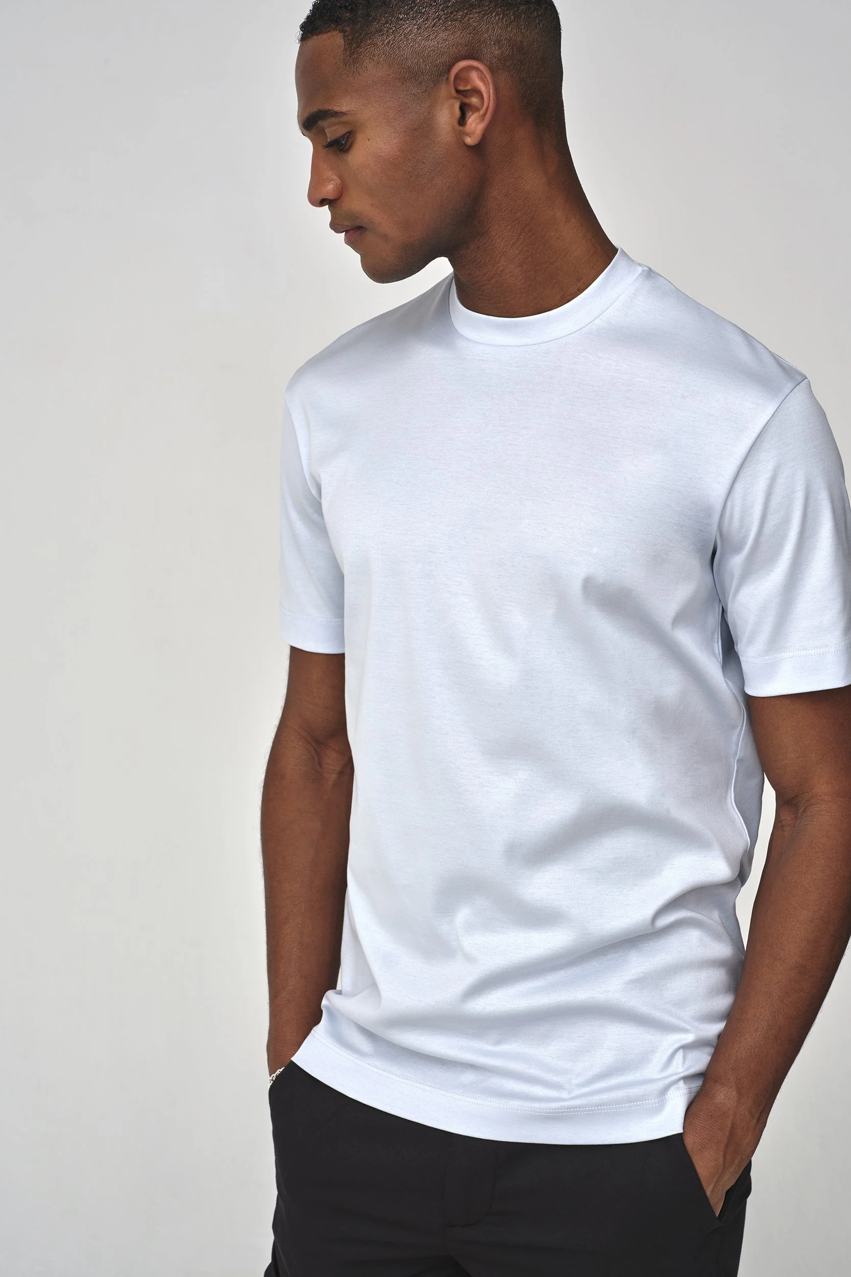 VALENZA - INTERLOCK SUPIMA T-SHIRT ANGEL BLUE - Image 5