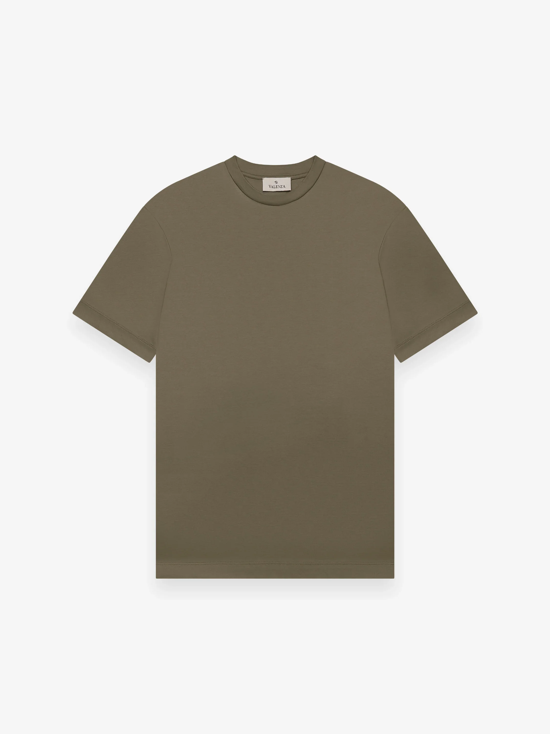 VALENZA - INTERLOCK SUPIMA T-SHIRT  - ARMY GREEN