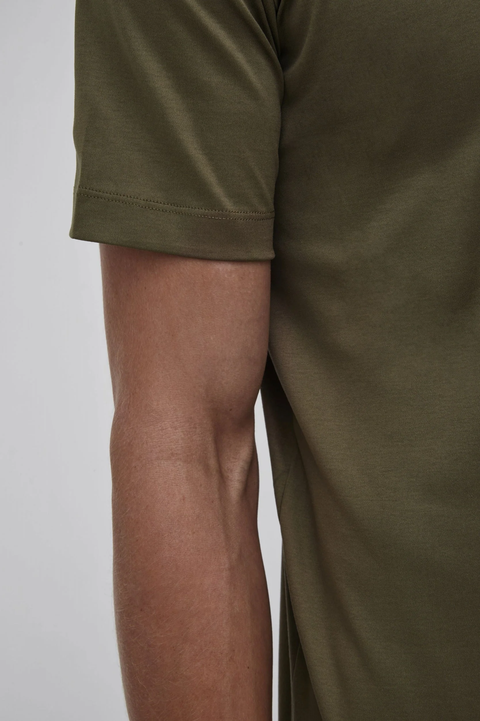 VALENZA - INTERLOCK SUPIMA T-SHIRT  - ARMY GREEN - Image 5