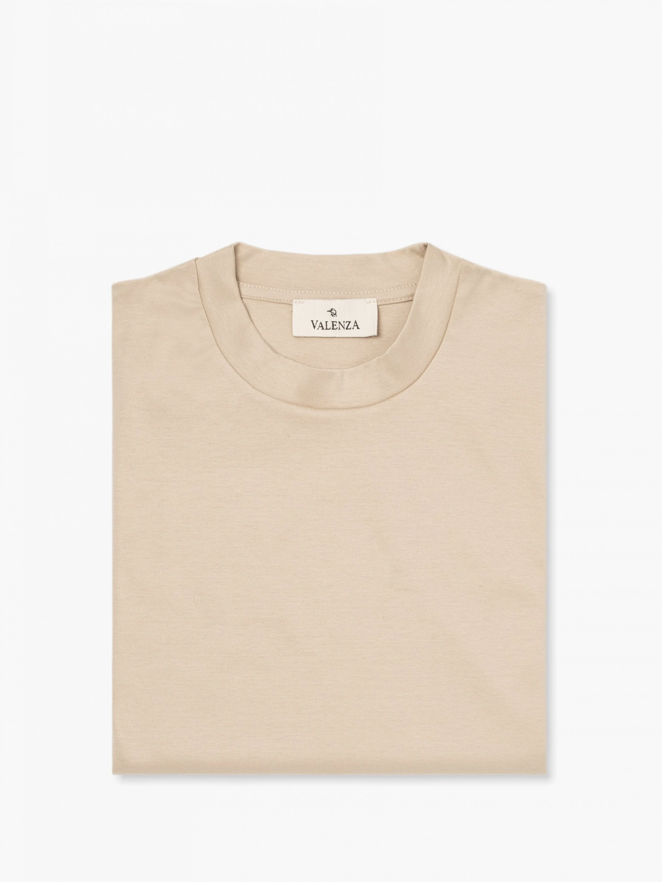 VALENZA - INTERLOCK SUPIMA T-SHIRT BEIGE