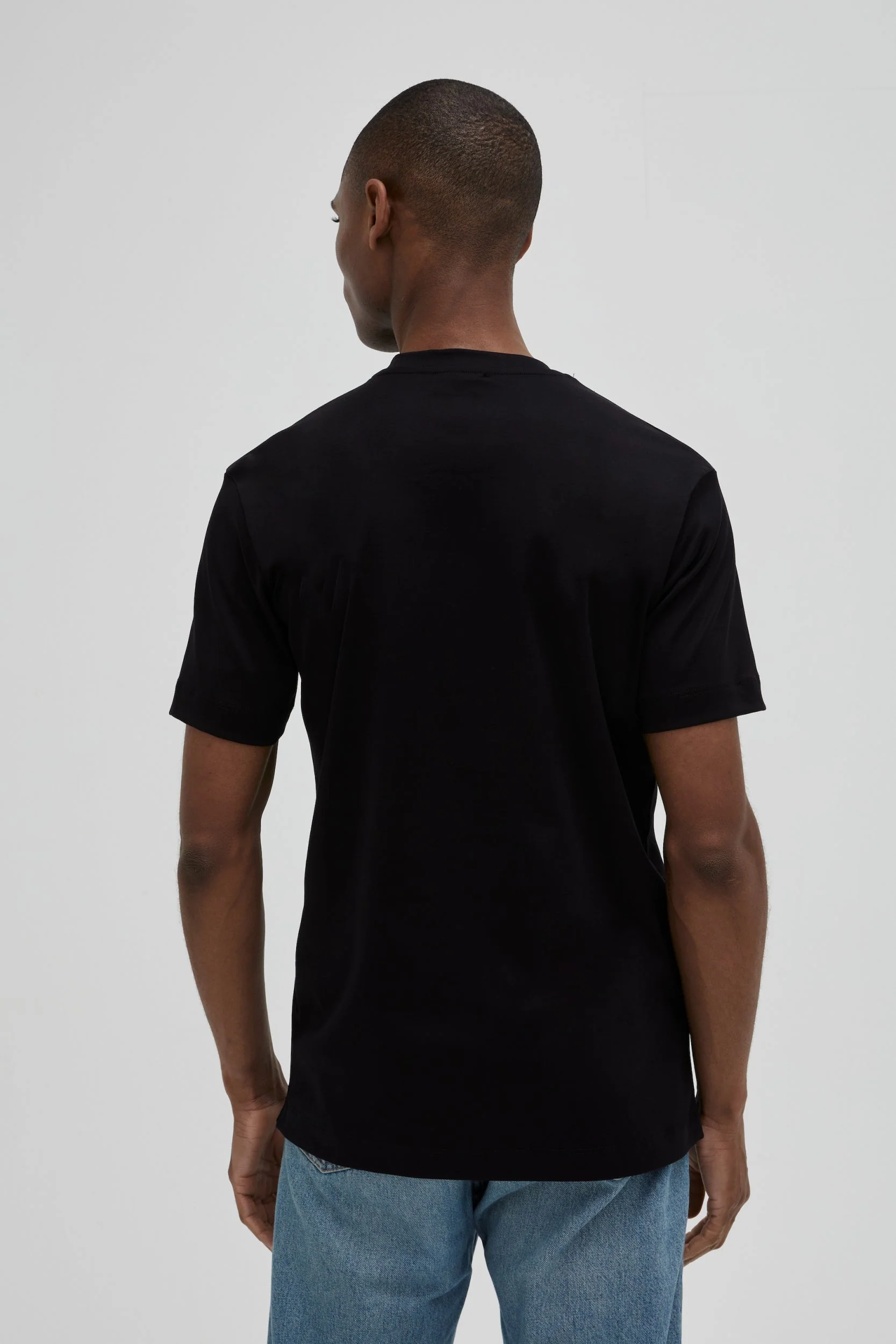 VALENZA - INTERLOCK SUPIMA T-SHIRT BLACK - Image 3