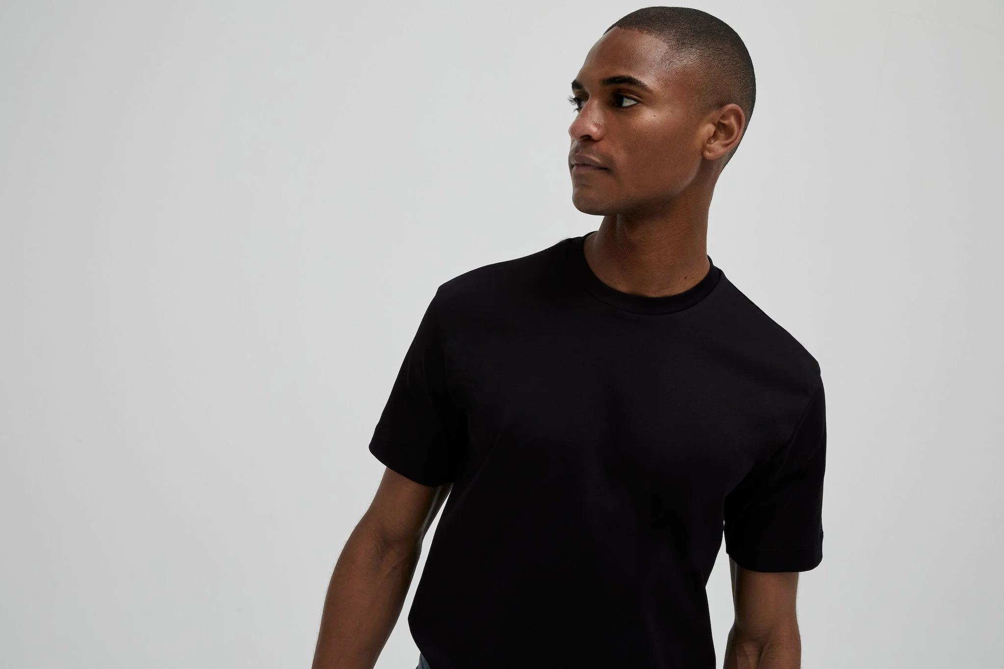 VALENZA - INTERLOCK SUPIMA T-SHIRT BLACK - Image 5