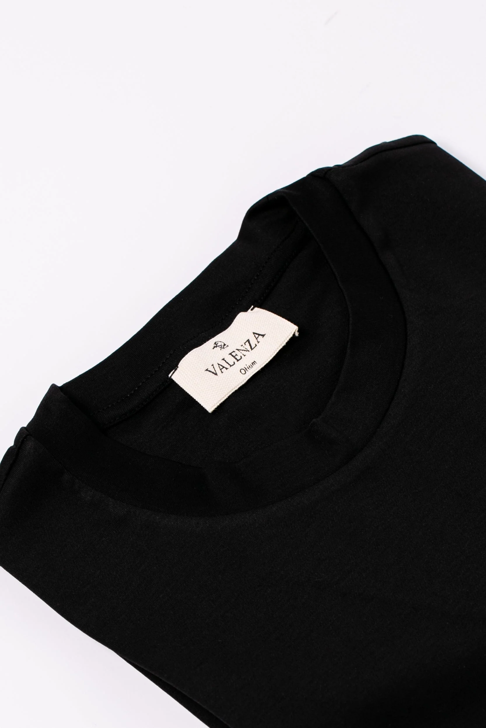 VALENZA - INTERLOCK SUPIMA T-SHIRT BLACK - Image 6