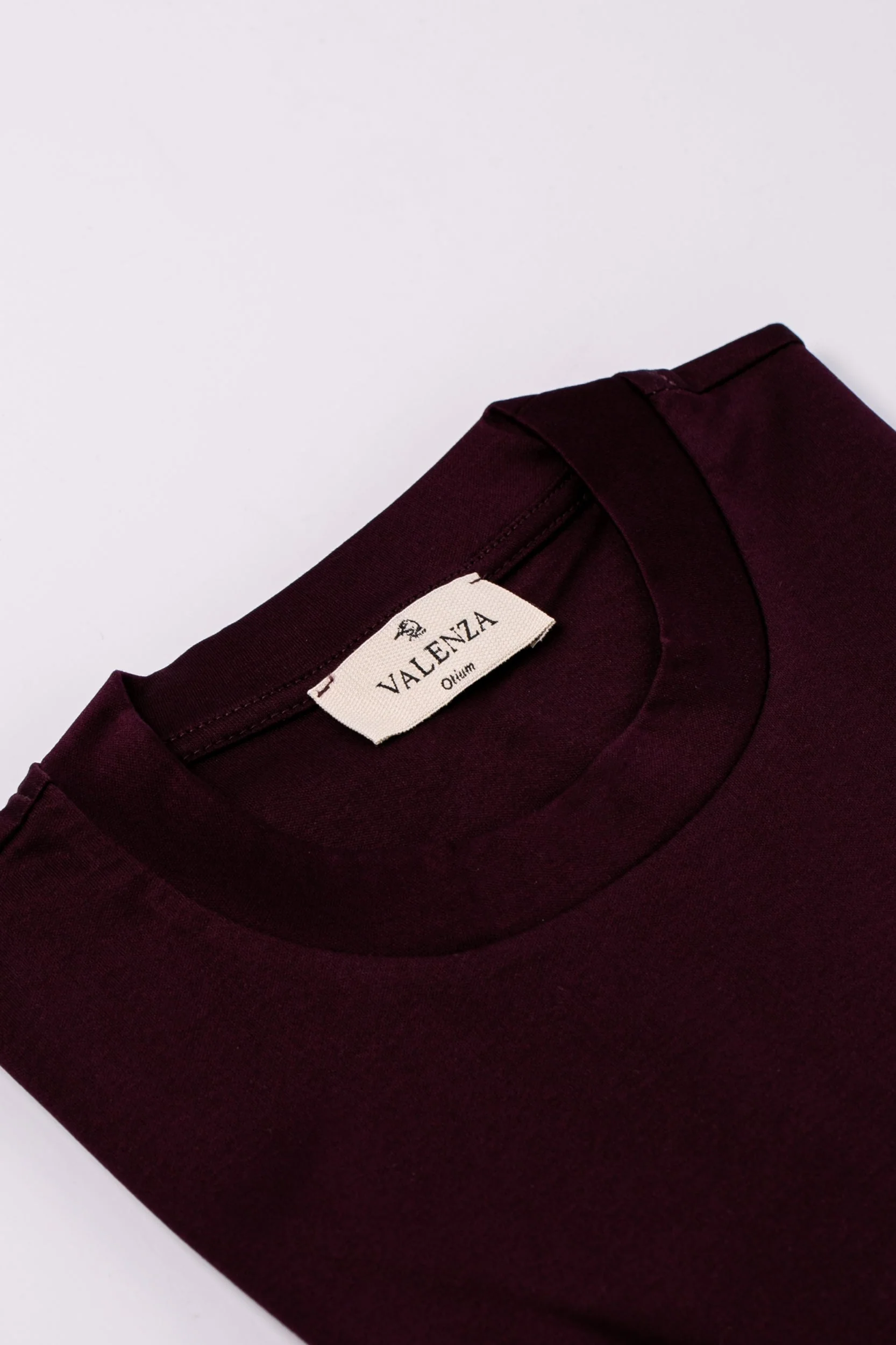 VALENZA - INTERLOCK SUPIMA T-SHIRT BURGUNDY RED - Image 7