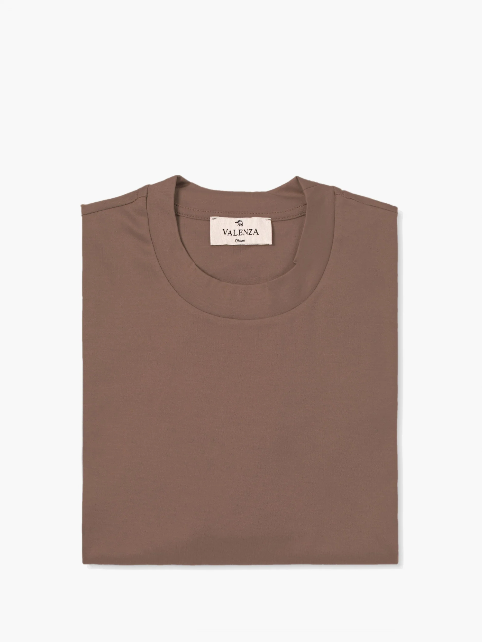 VALENZA - INTERLOCK SUPIMA T-SHIRT CORTECCIA BROWN