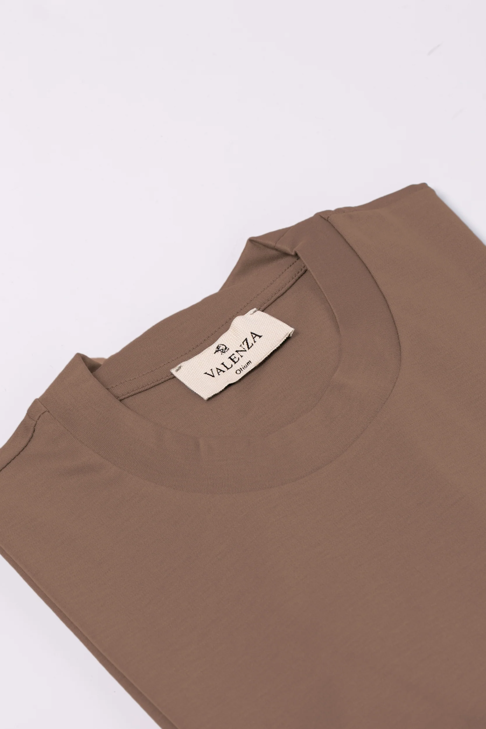 VALENZA - INTERLOCK SUPIMA T-SHIRT CORTECCIA BROWN - Image 7