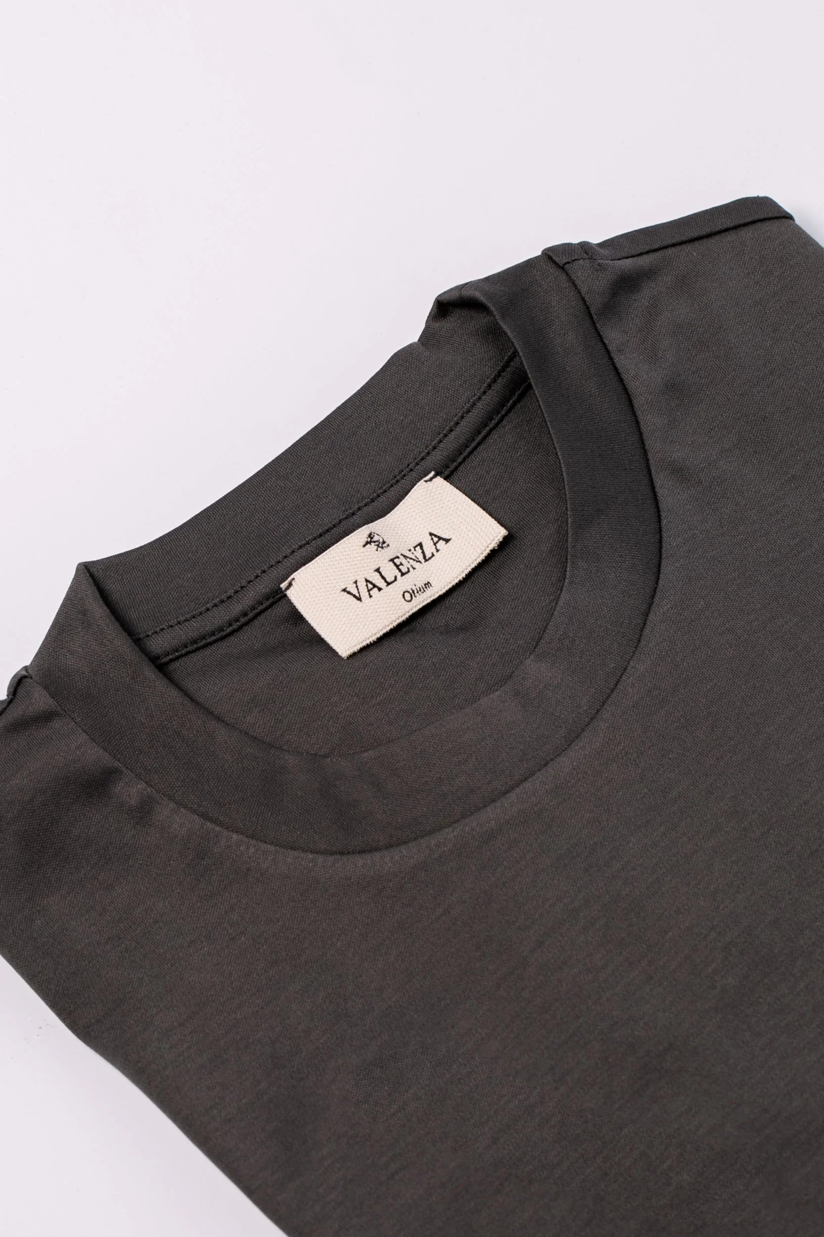 VALENZA - INTERLOCK SUPIMA T-SHIRT DARK GREY - Image 6