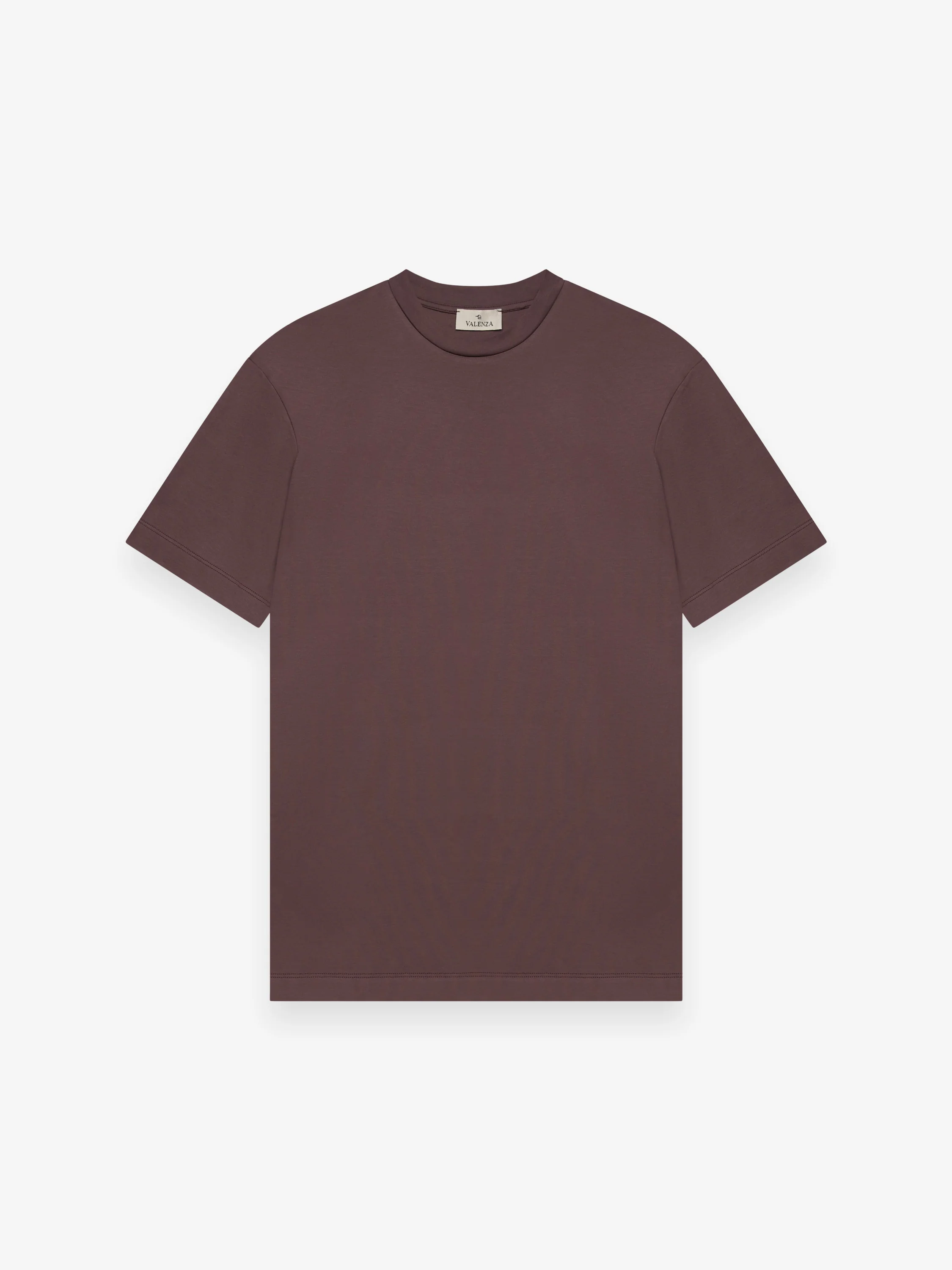 VALENZA - INTERLOCK SUPIMA T-SHIRT DARK SIENNA