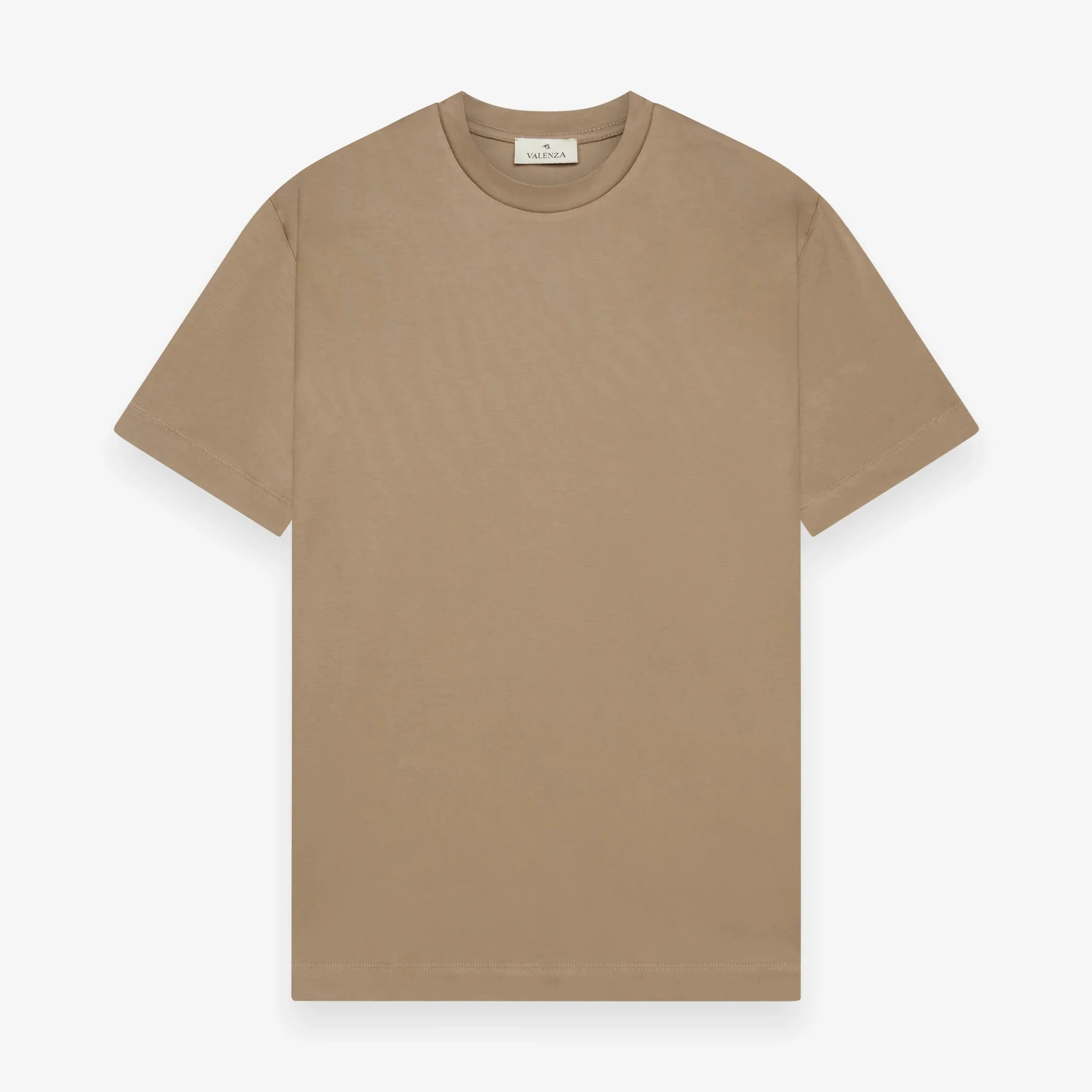 VALENZA - INTERLOCK SUPIMA T-SHIRT ALMOND