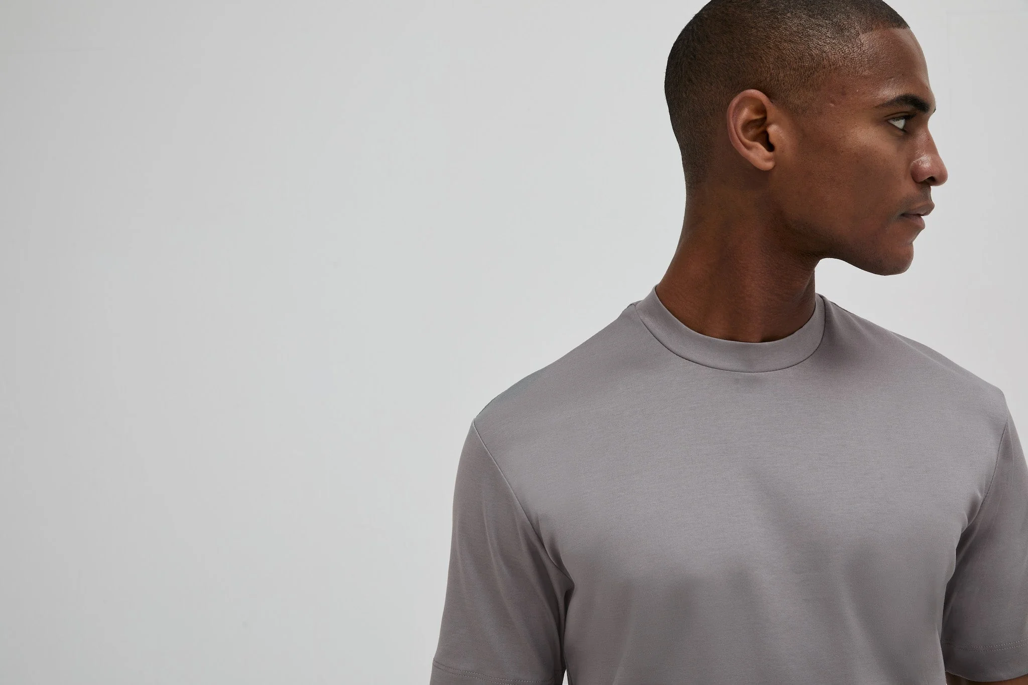 VALENZA - INTERLOCK SUPIMA T-SHIRT GREY - Image 5