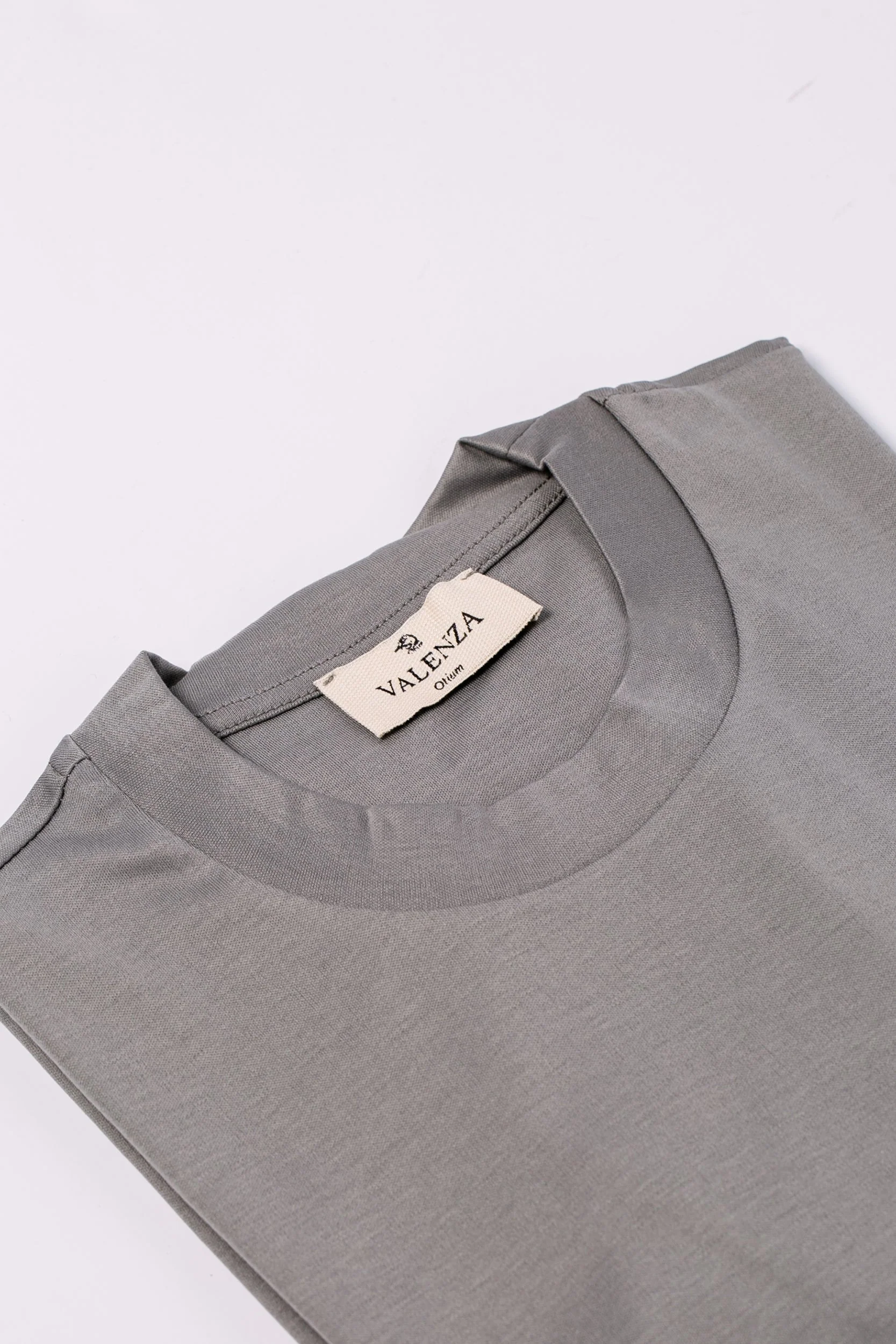 VALENZA - INTERLOCK SUPIMA T-SHIRT GREY - Image 7