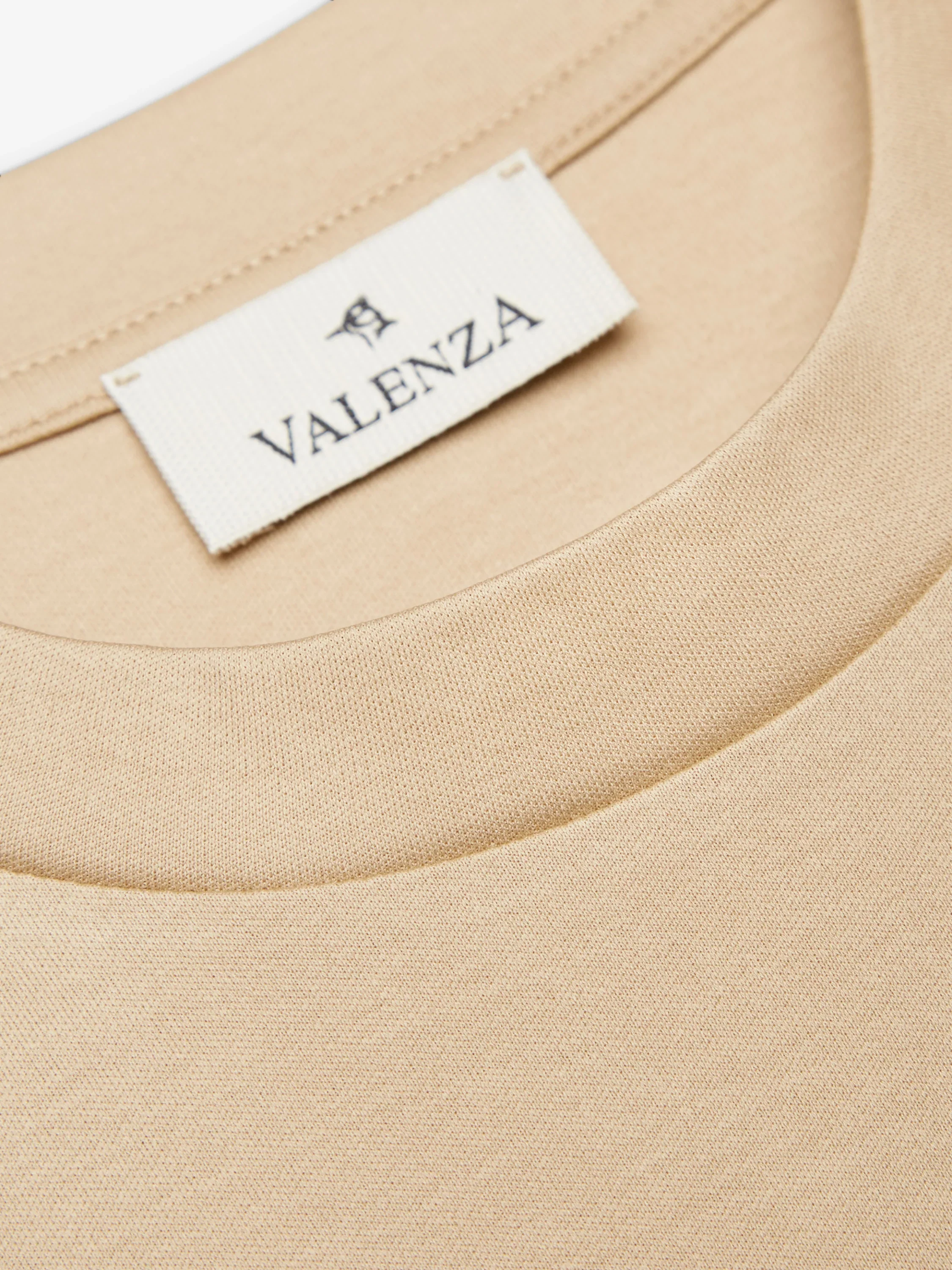 VALENZA - INTERLOCK SUPIMA T-SHIRT  - HAZELNUT - Image 3