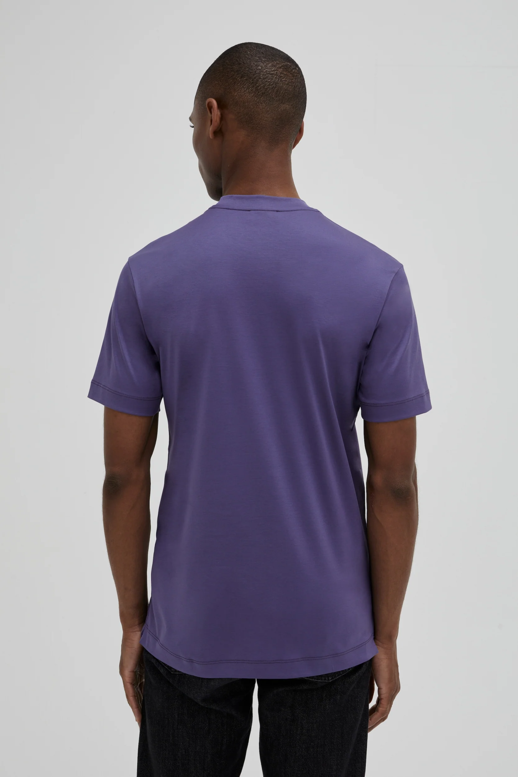 VALENZA - INTERLOCK SUPIMA T-SHIRT INDIGO - Image 3