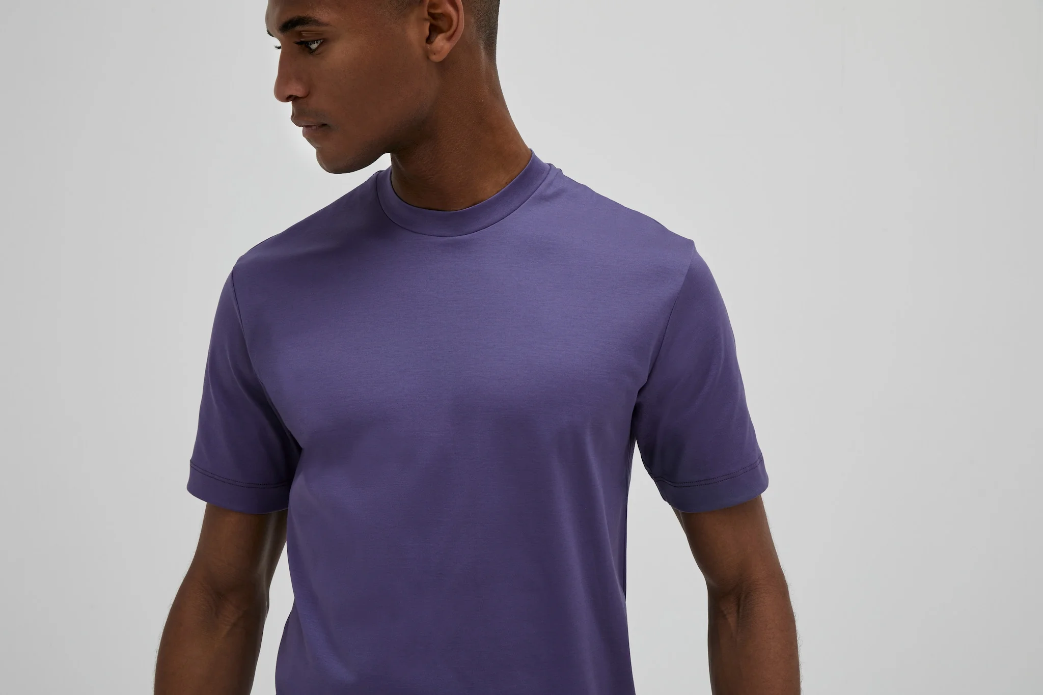 VALENZA - INTERLOCK SUPIMA T-SHIRT INDIGO - Image 4