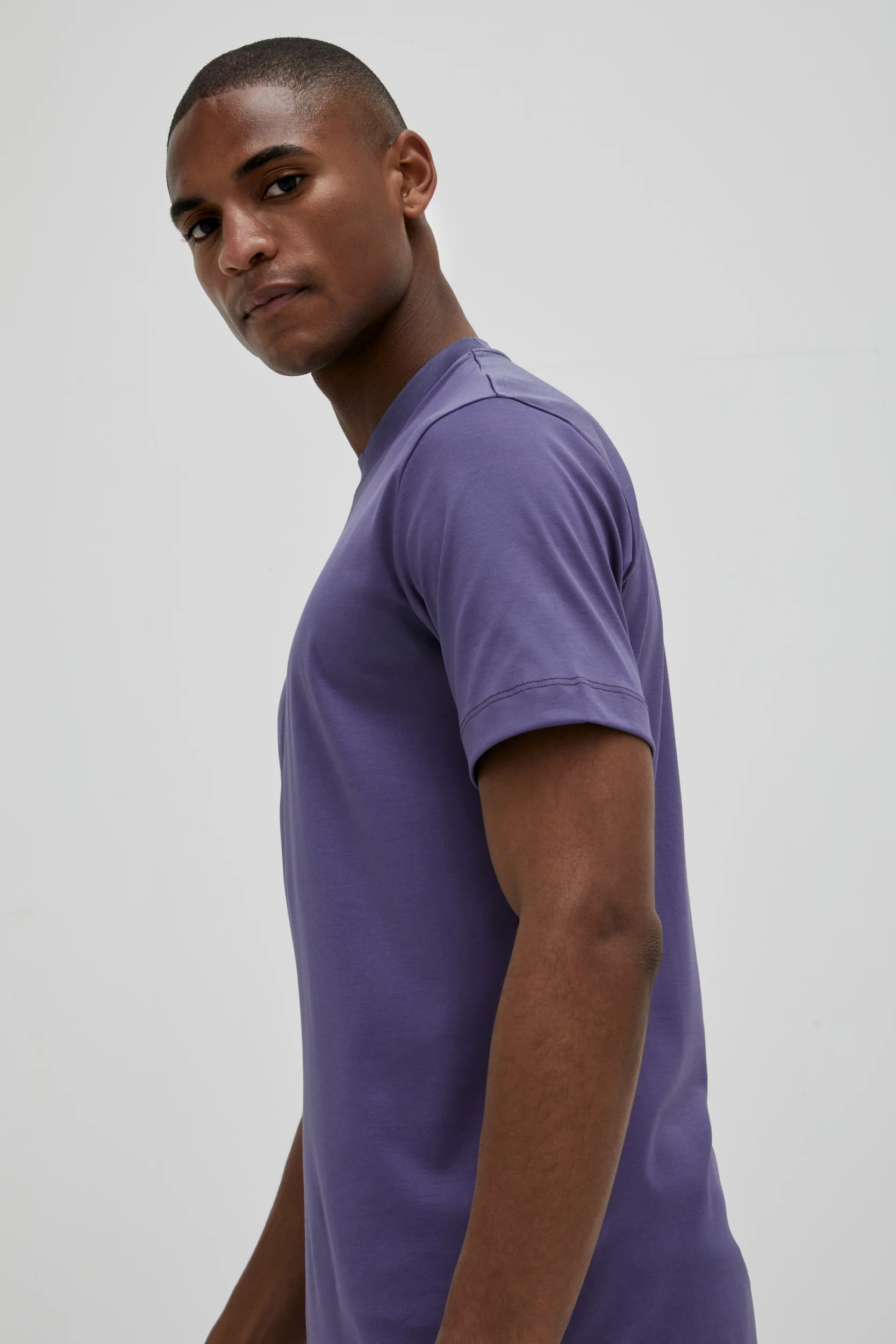 VALENZA - INTERLOCK SUPIMA T-SHIRT INDIGO - Image 5