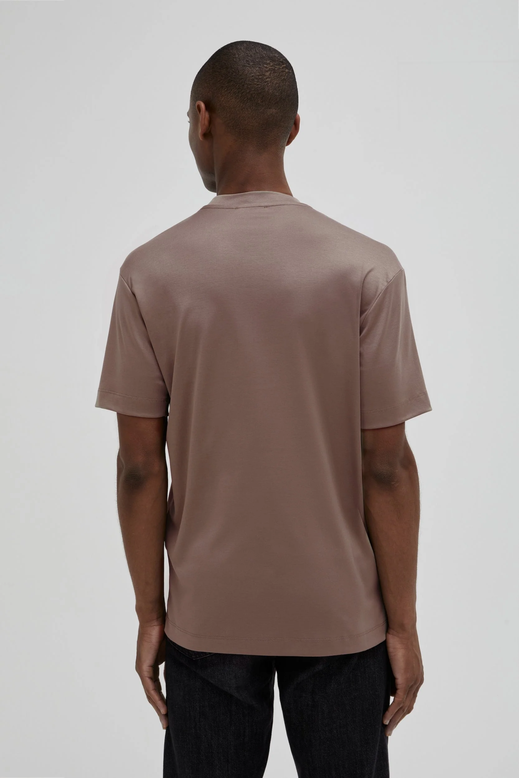 VALENZA - INTERLOCK SUPIMA T-SHIRT LEAD GREY - Image 3