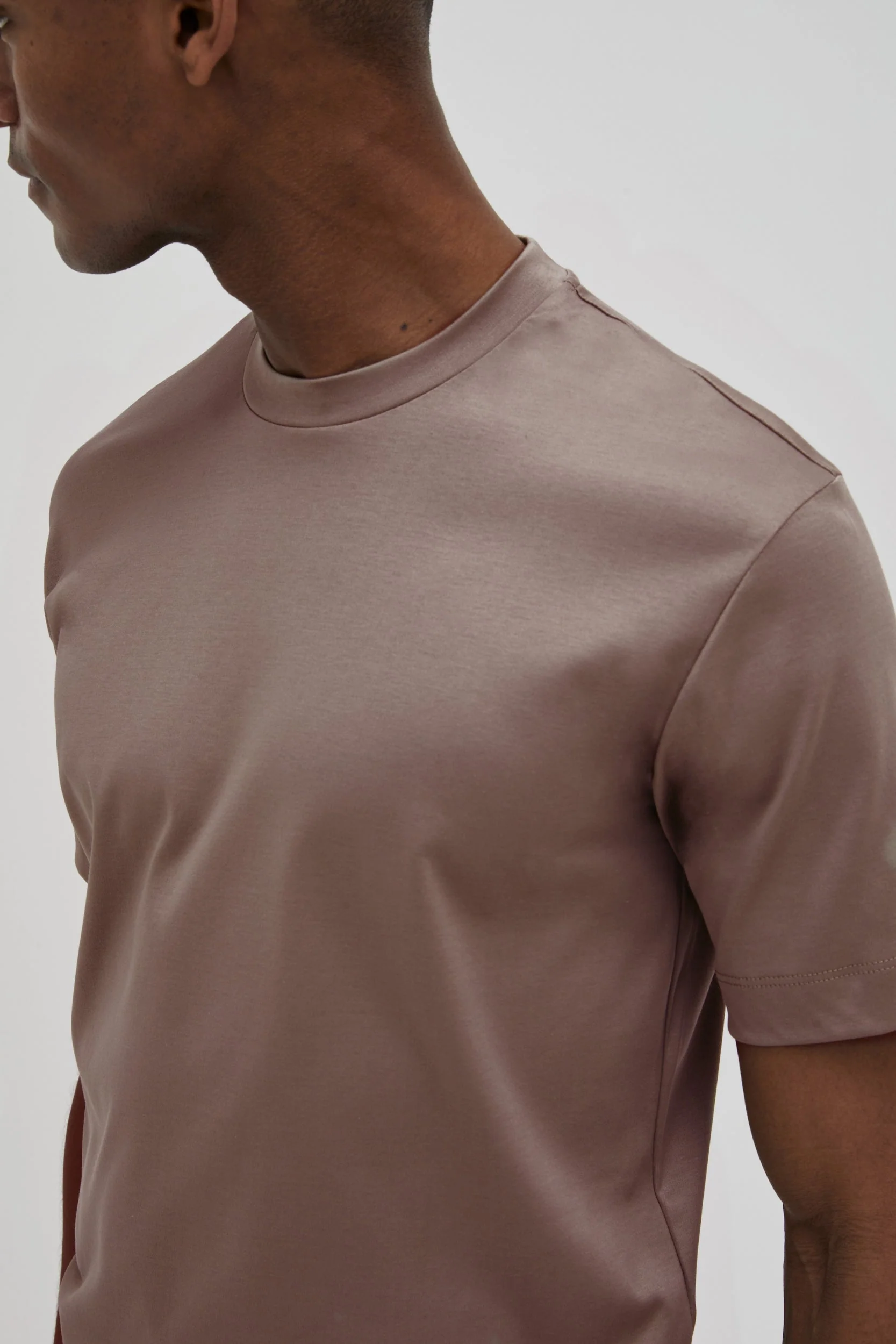 VALENZA - INTERLOCK SUPIMA T-SHIRT LEAD GREY - Image 4