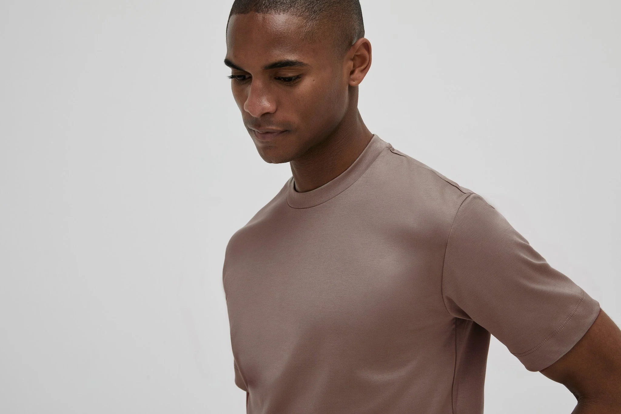 VALENZA - INTERLOCK SUPIMA T-SHIRT LEAD GREY - Image 5
