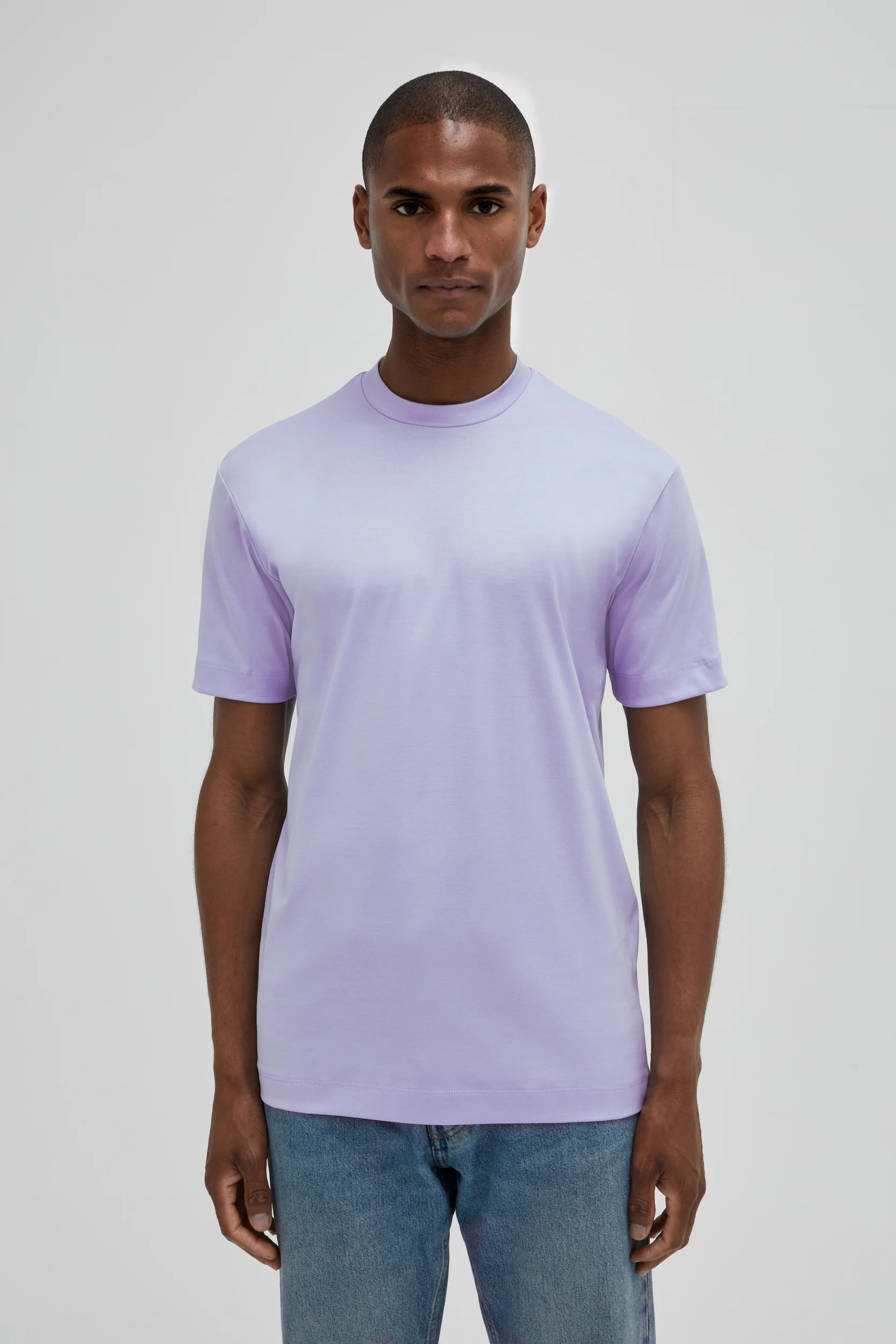 VALENZA - INTERLOCK SUPIMA T-SHIRT LIGHT BLUE - Image 2