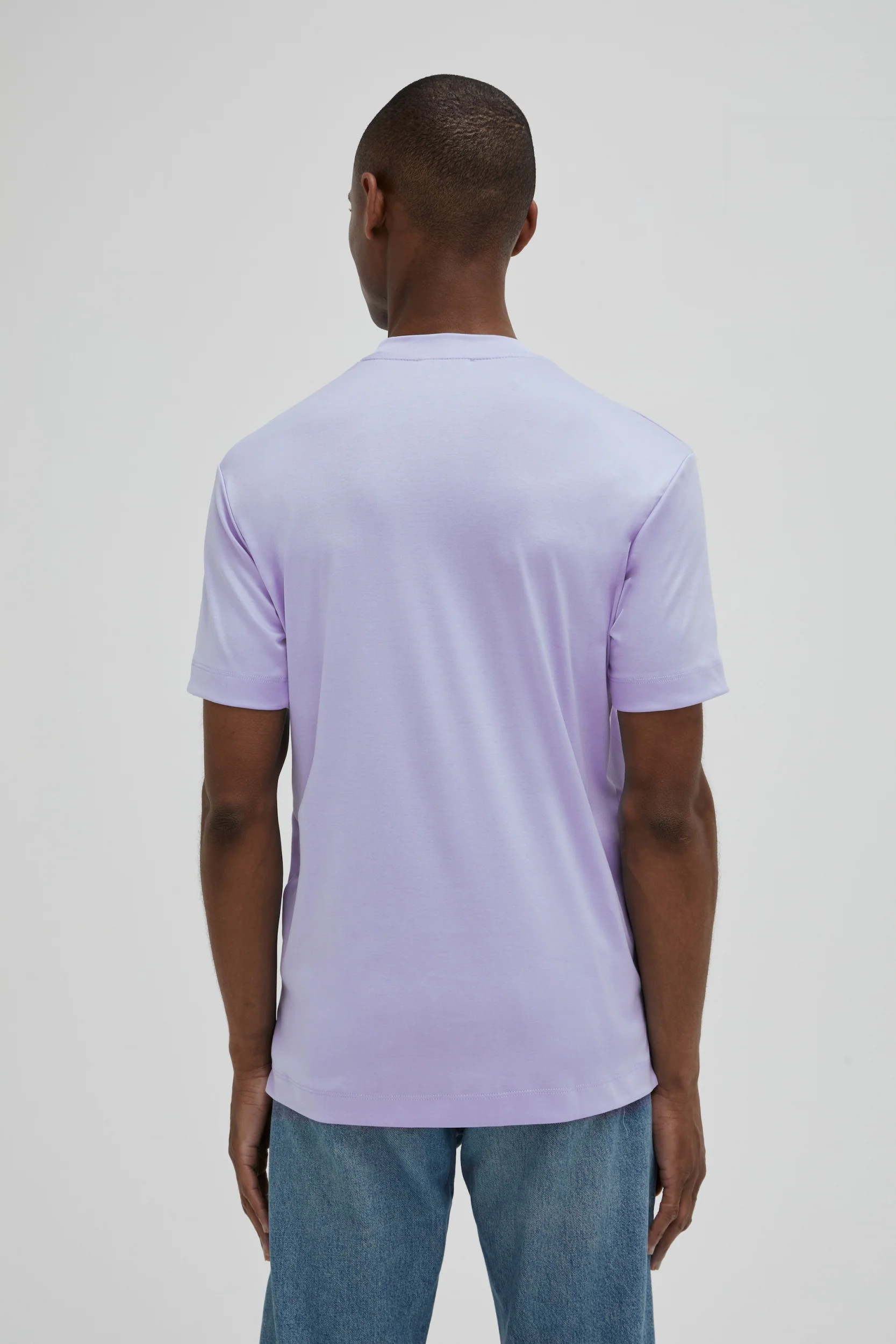VALENZA - INTERLOCK SUPIMA T-SHIRT LIGHT BLUE - Image 3