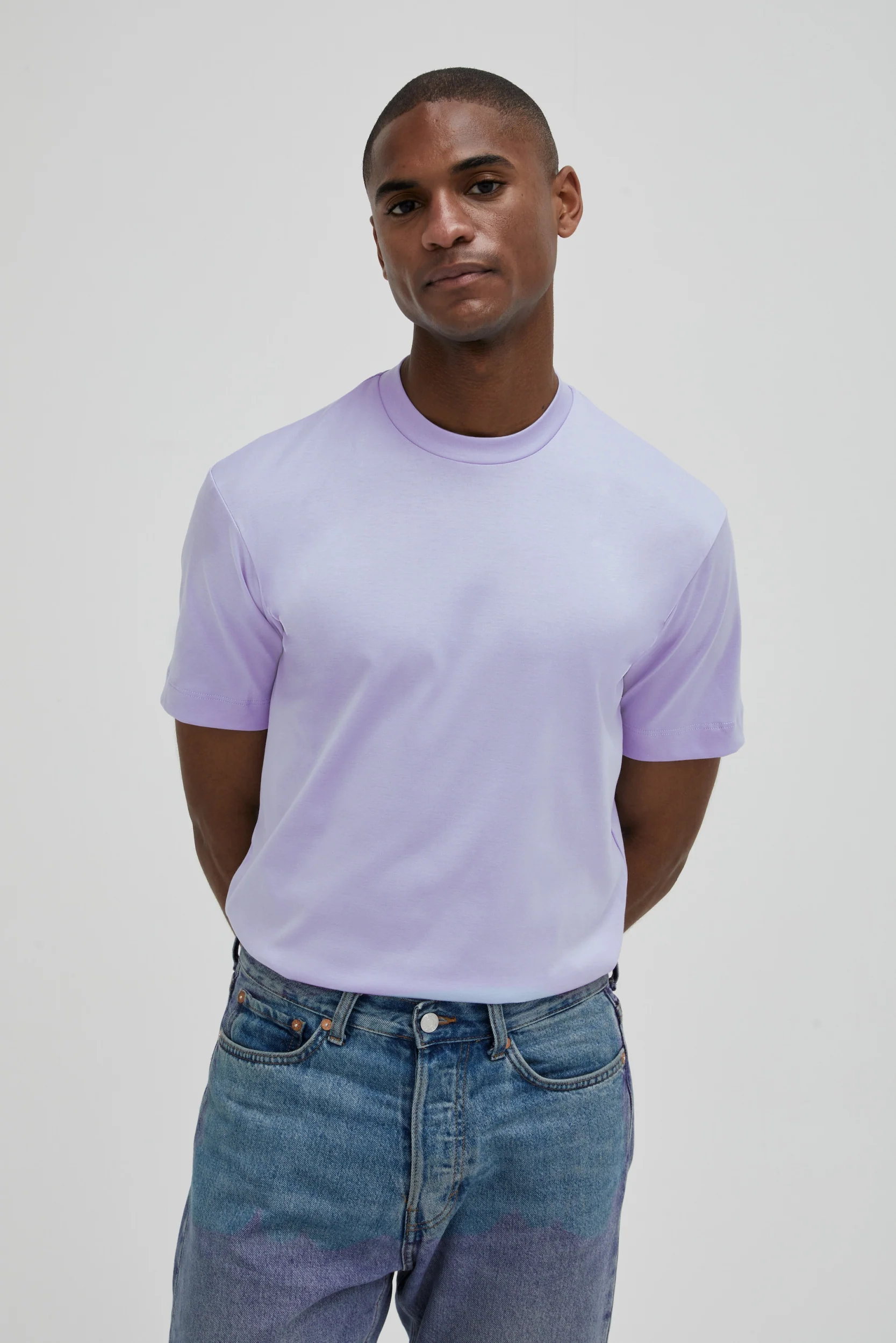 VALENZA - INTERLOCK SUPIMA T-SHIRT LIGHT BLUE - Image 4