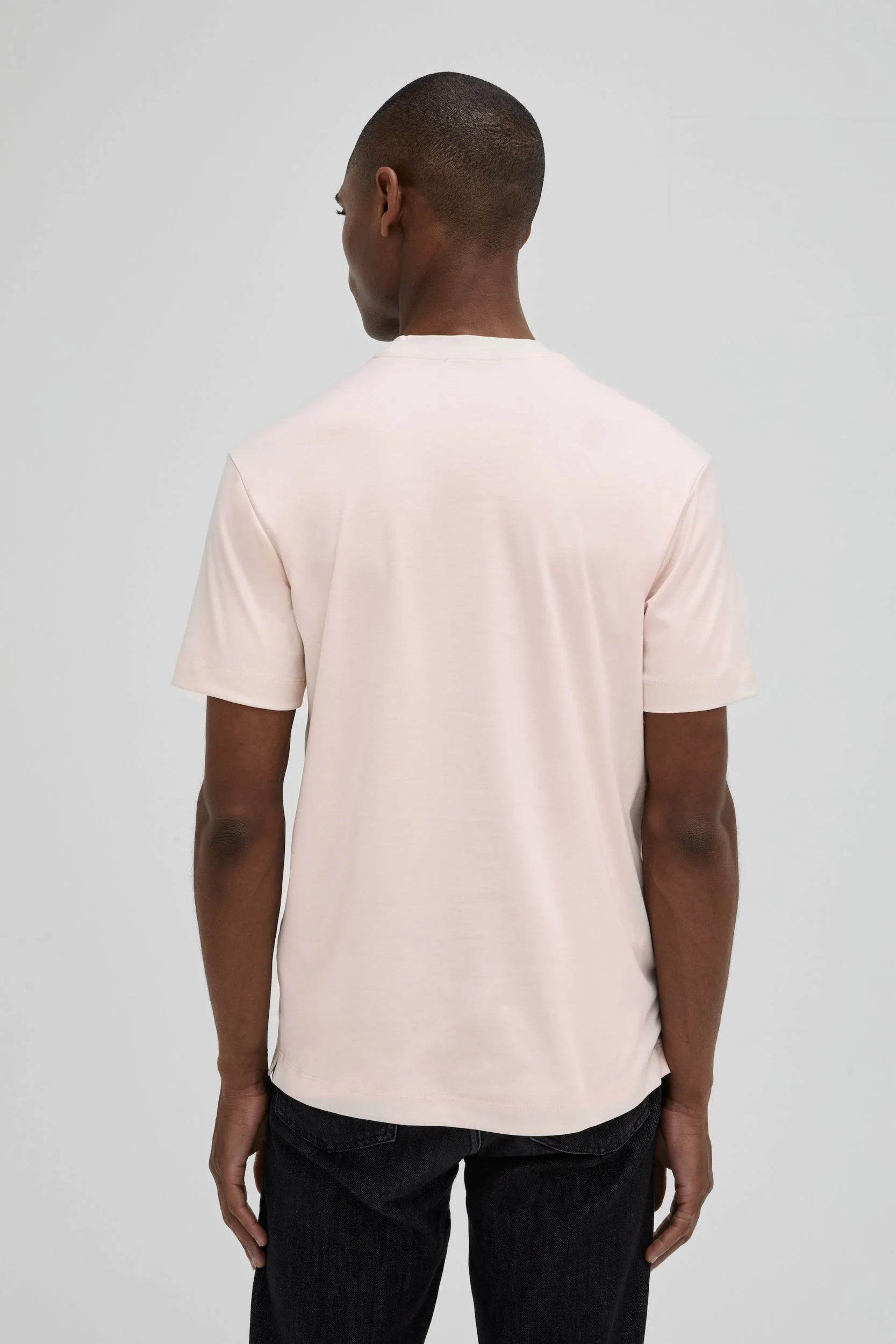 VALENZA - INTERLOCK SUPIMA T-SHIRT LIGHT PINK - Image 3