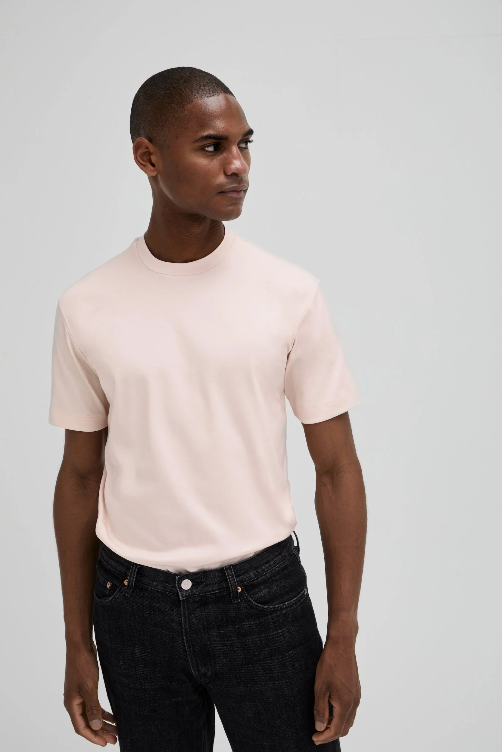 VALENZA - INTERLOCK SUPIMA T-SHIRT LIGHT PINK - Image 5